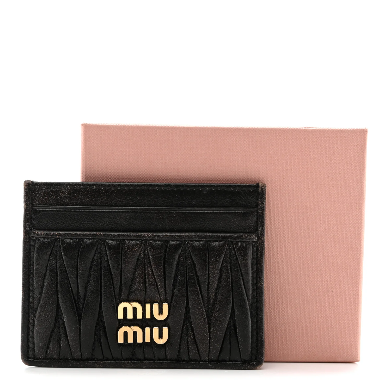 Nappa Matelasse Card Holder Caffe - Image 7