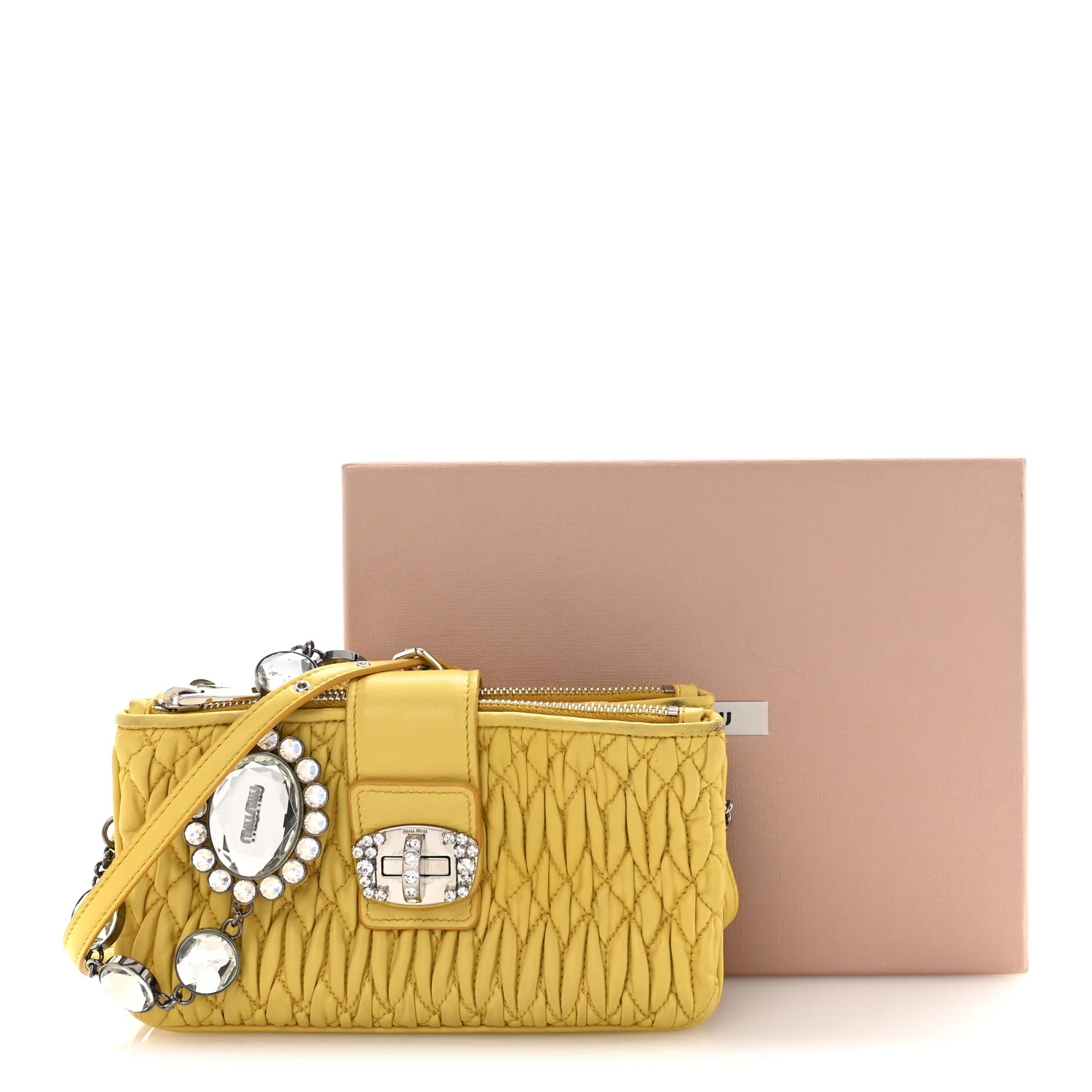 Nappa Matelasse Crystal Clutch Sole - Image 19