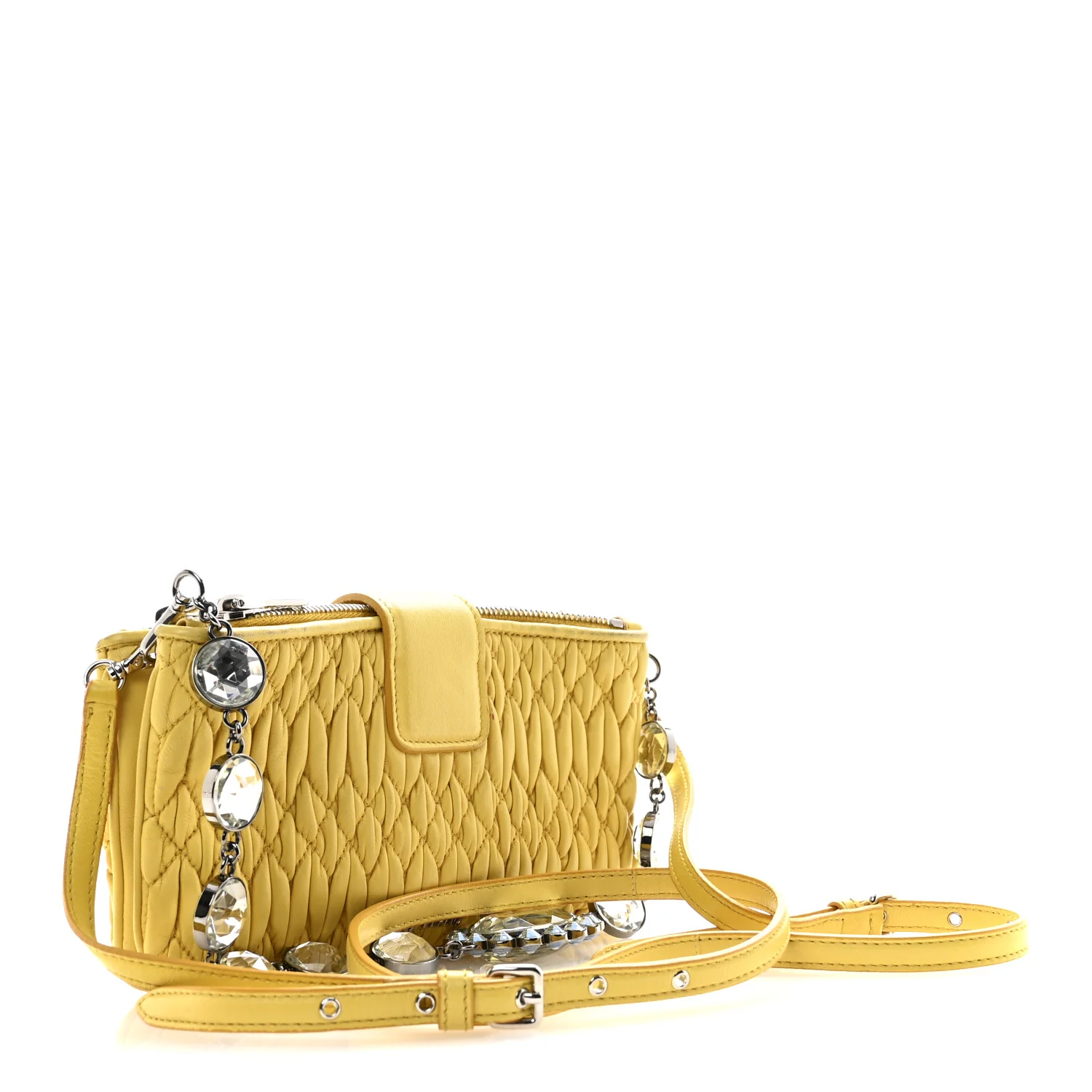 Nappa Matelasse Crystal Clutch Sole - Image 3