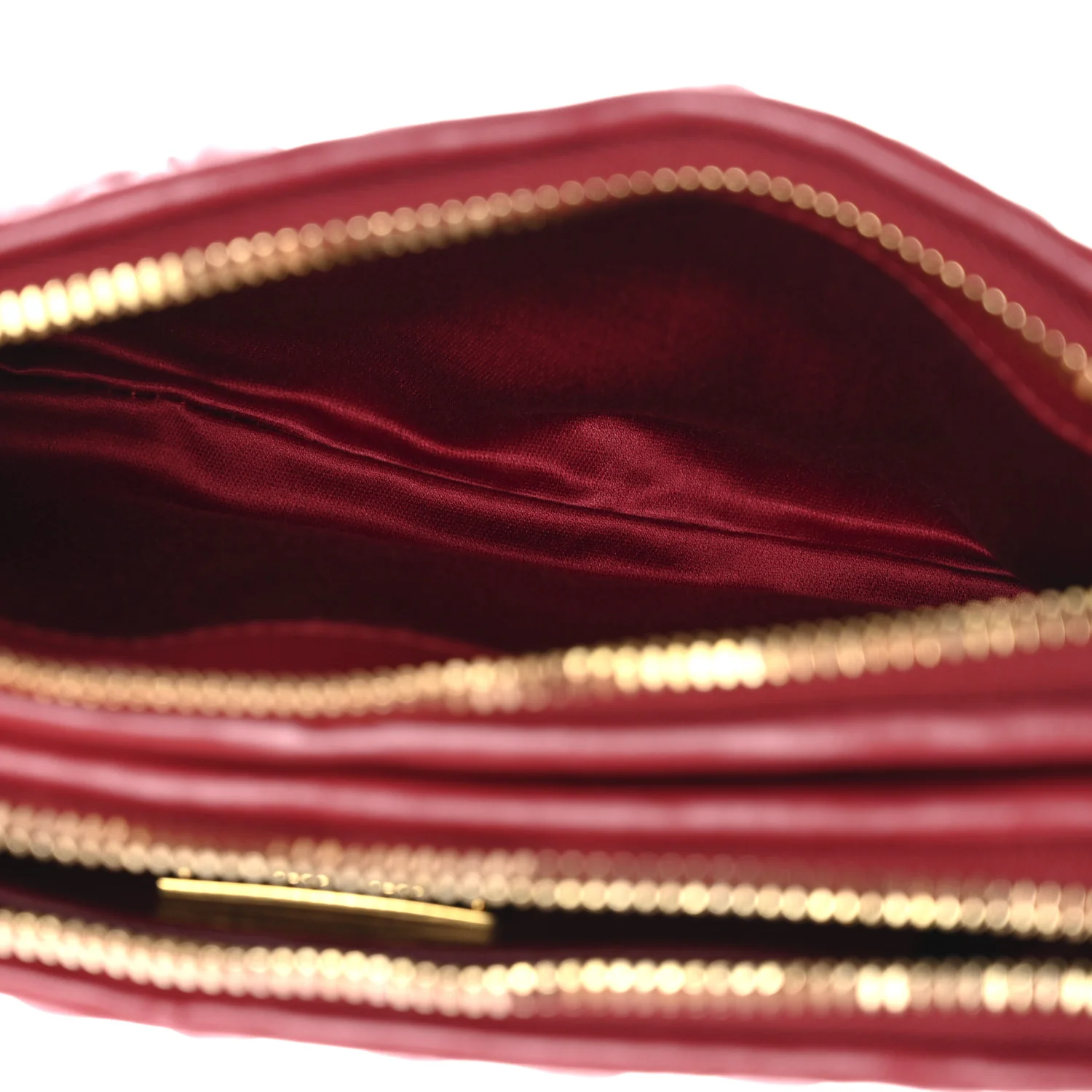 Nappa Matelasse Double Zip Crossbody Rubino - Image 5
