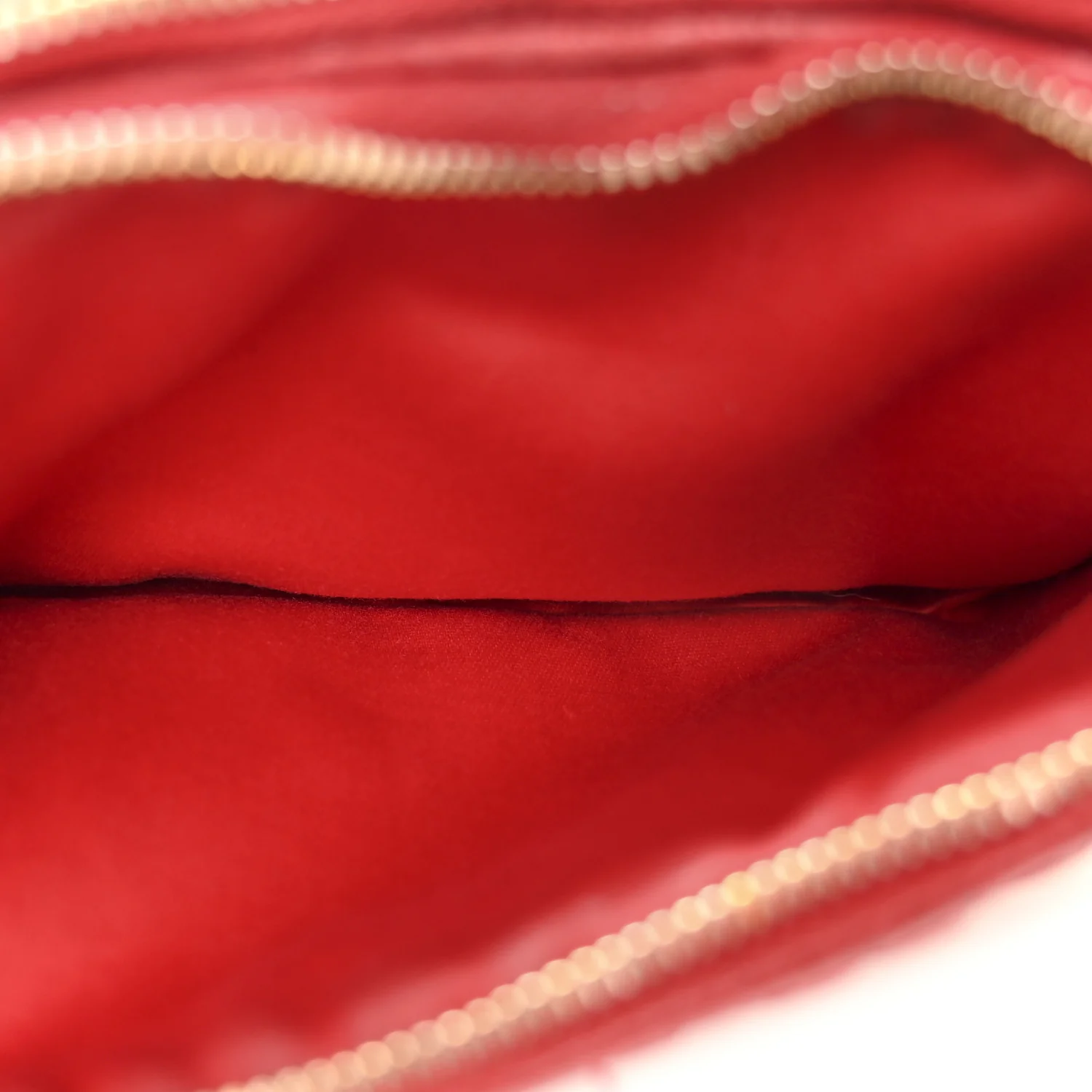 Nappa Matelasse Double Zip Pochette Clutch Rosso - Image 5