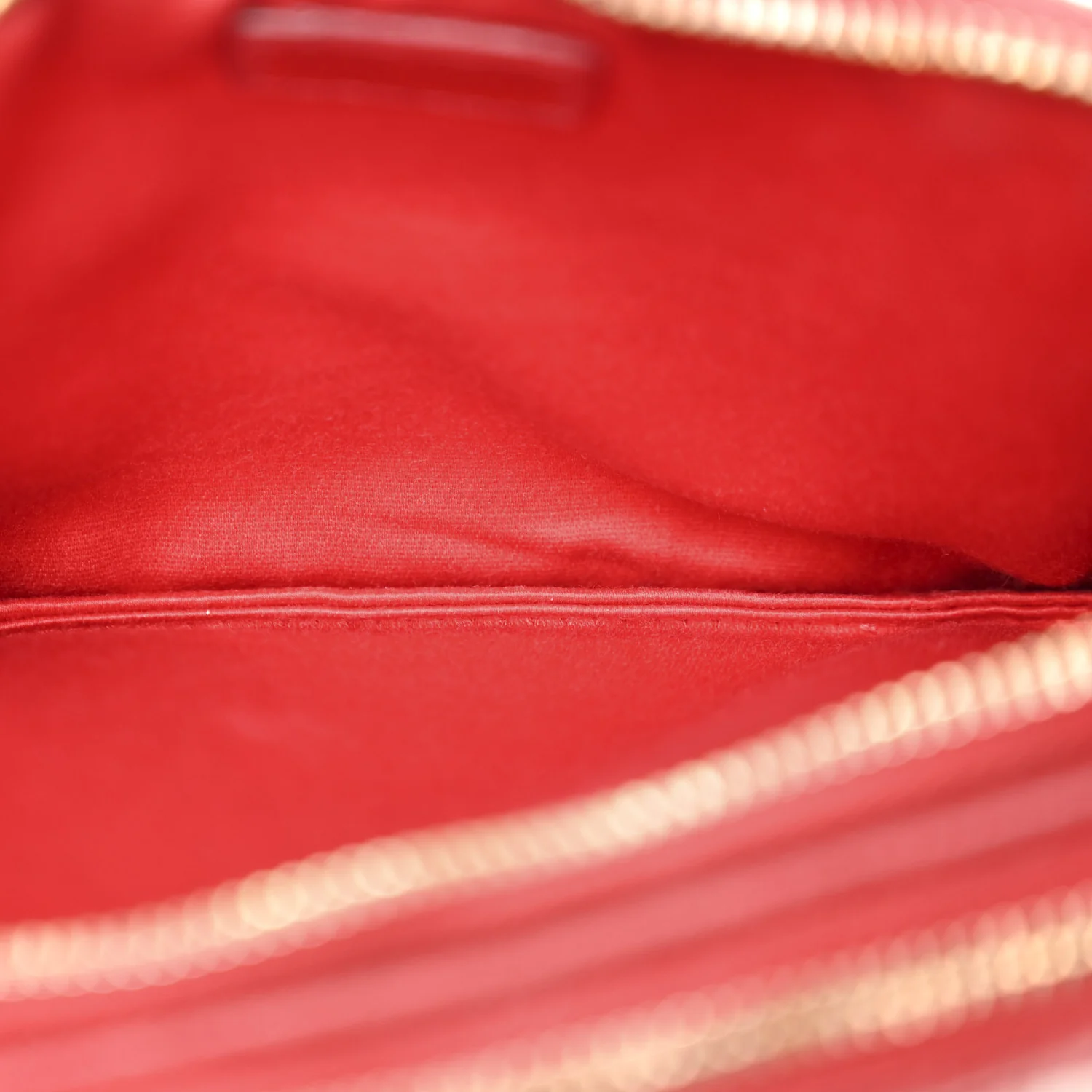 Nappa Matelasse Double Zip Pochette Clutch Rosso - Image 6