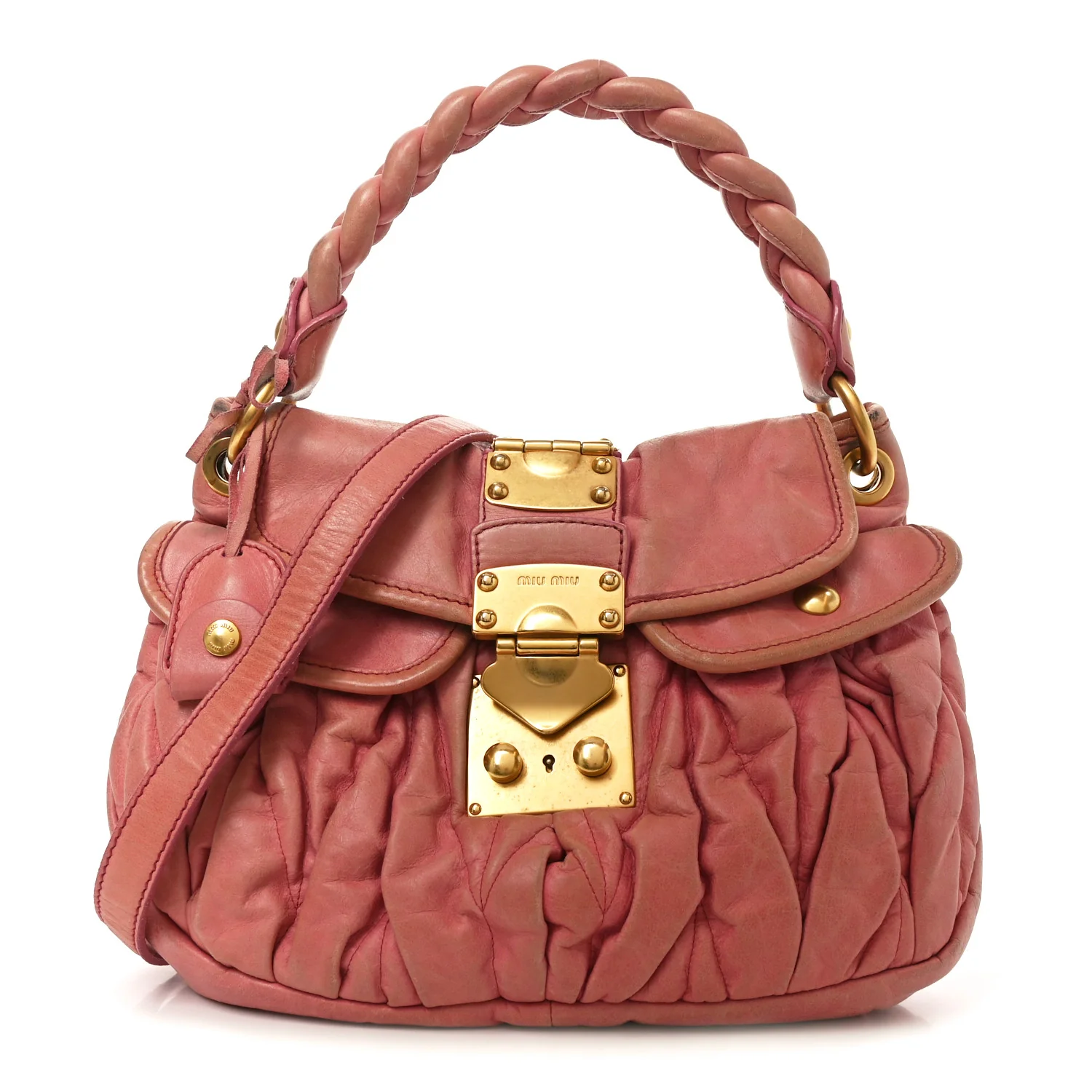 Nappa Matelasse Lux Coffer Hobo Begonia