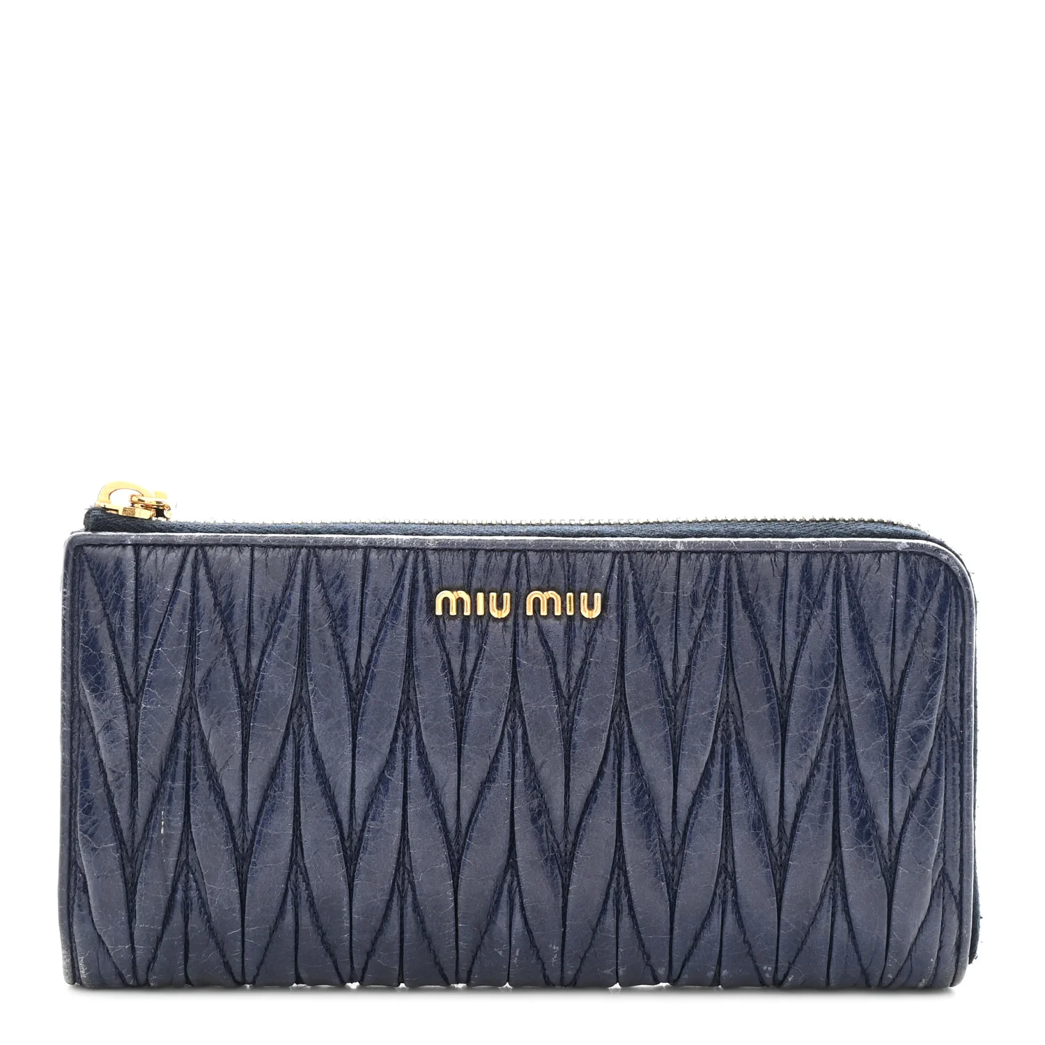 Nappa Matelasse Lux Zip Around Wallet Bleuette