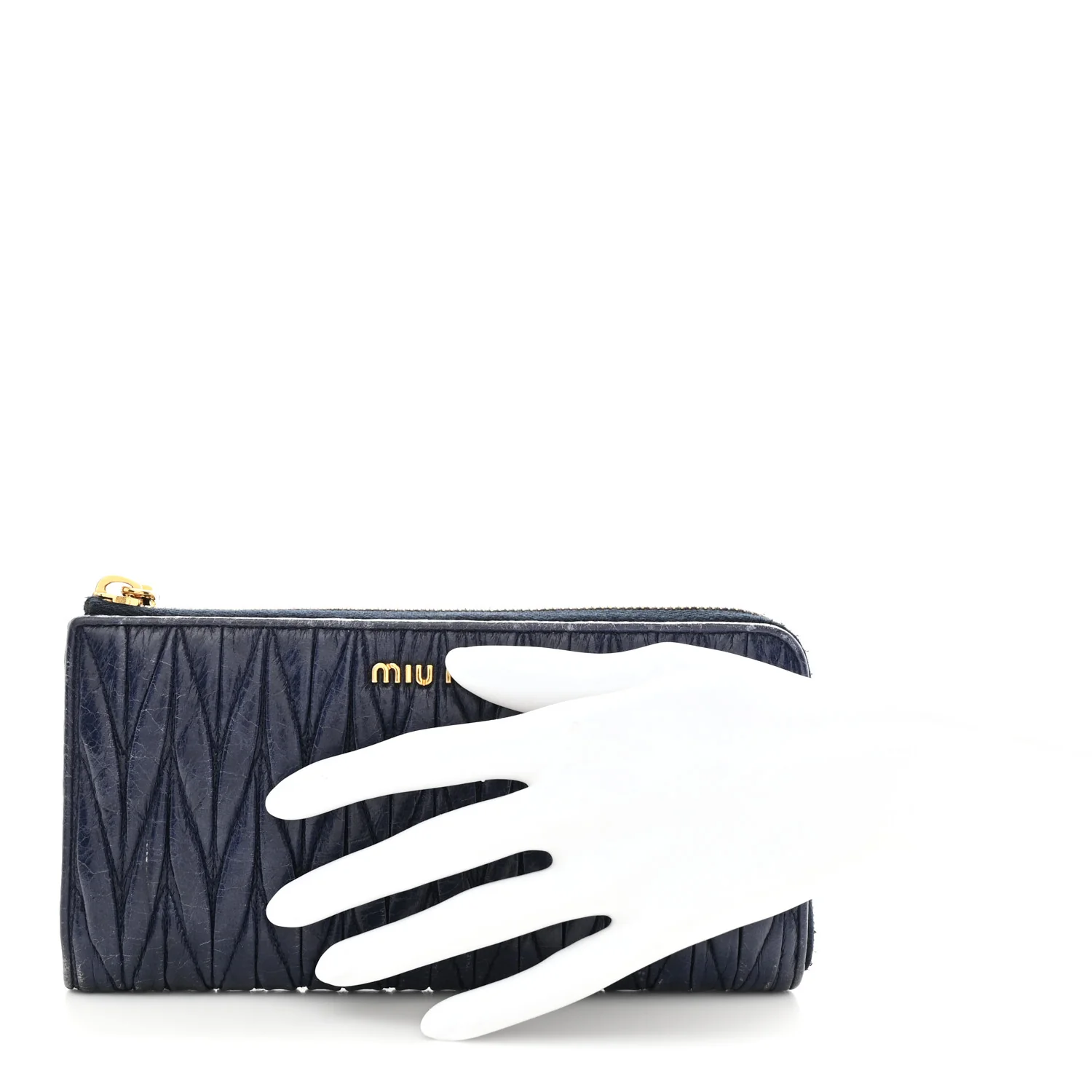 Nappa Matelasse Lux Zip Around Wallet Bleuette - Image 2