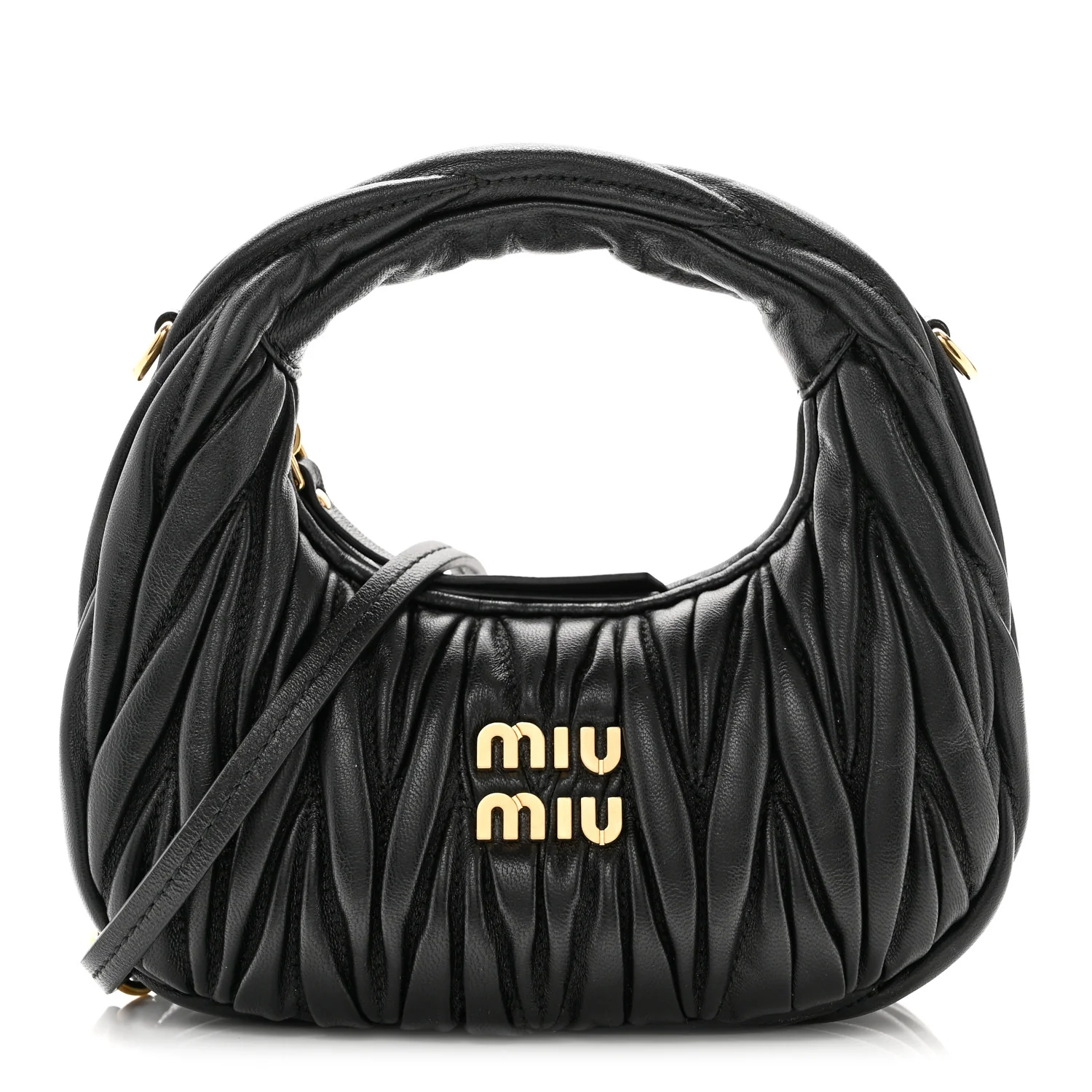 Nappa Matelasse Mini Wander Hobo Black - Image 7
