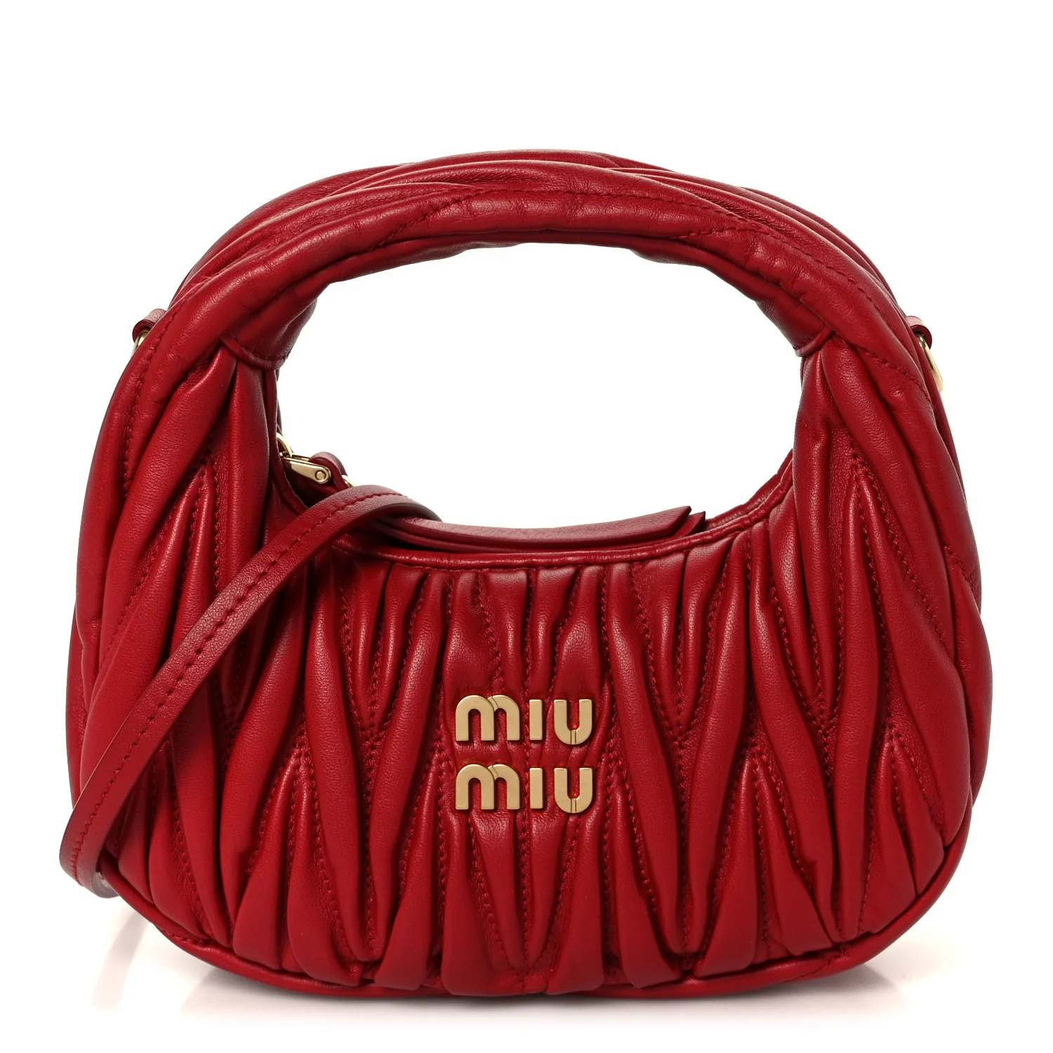 Nappa Matelasse Mini Wander Hobo Fuoco