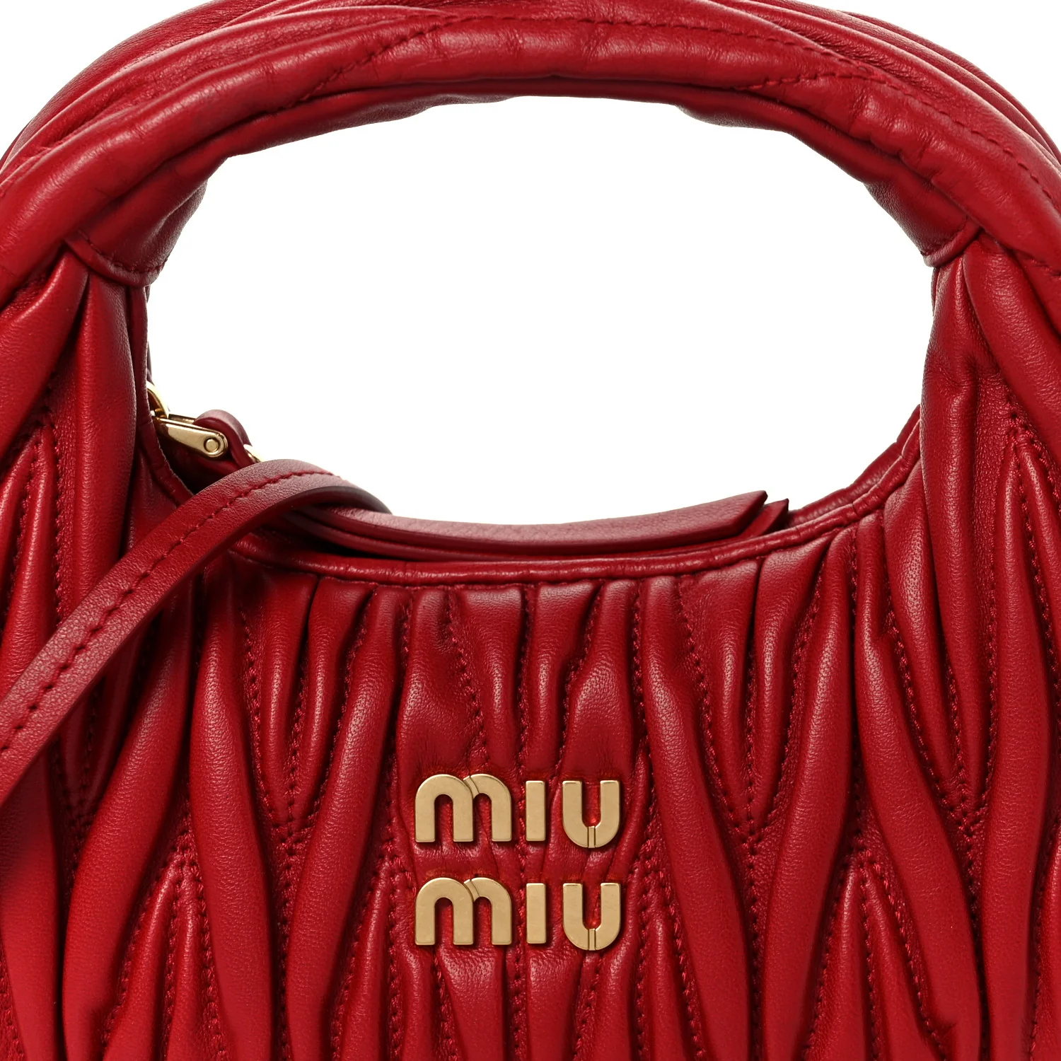 Nappa Matelasse Mini Wander Hobo Fuoco - Image 8