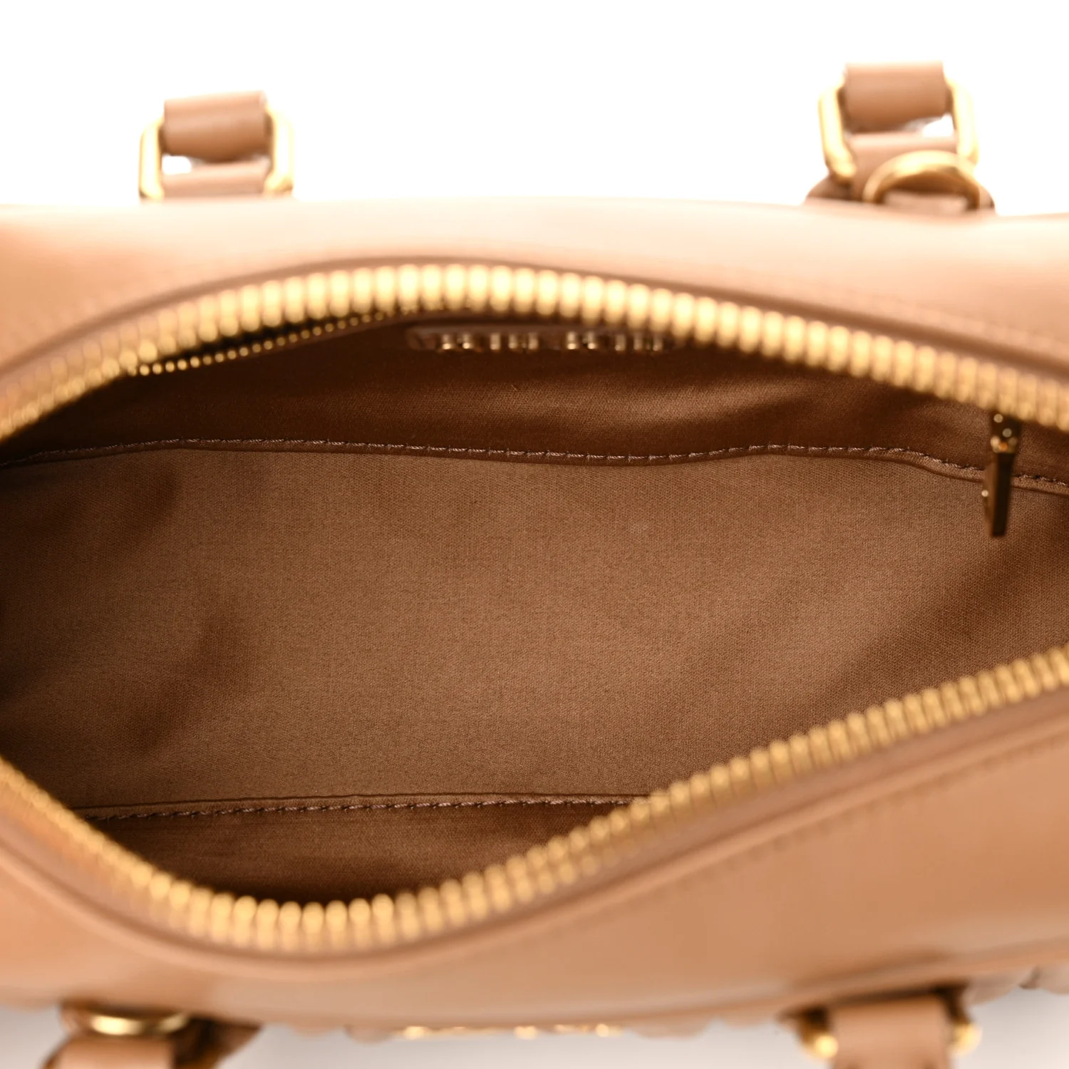 Nappa Matelasse Regular Arcadie Top Handle Bag Caramel - Image 5