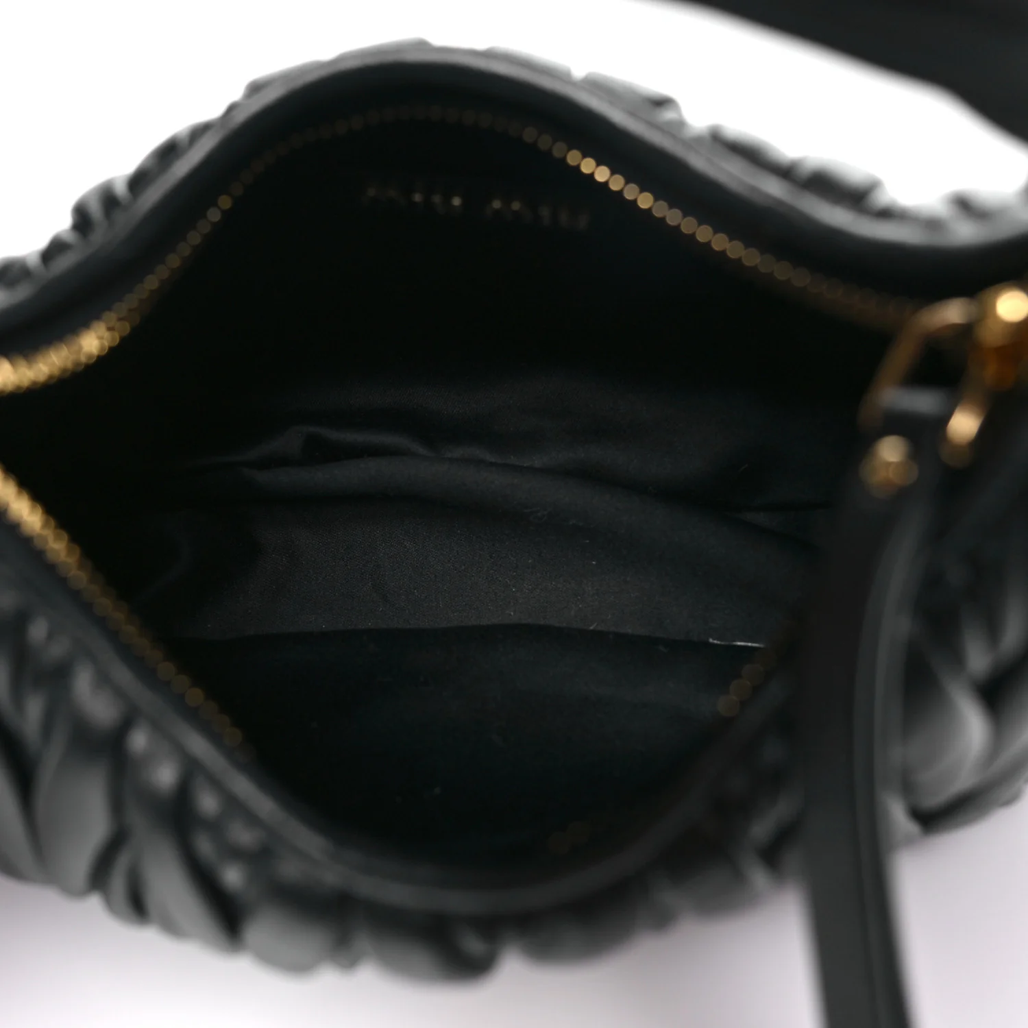 Nappa Matelasse Small Wander Hobo Black - Image 5