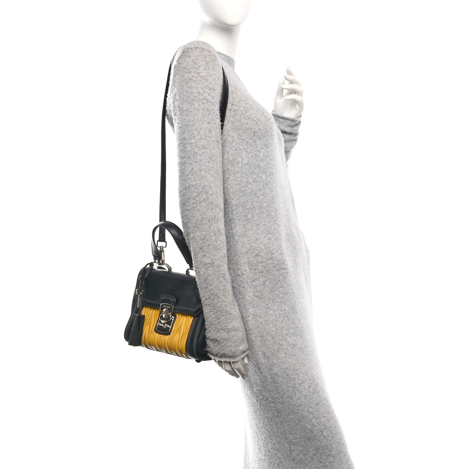 Nappa Matelasse Top Handle Bag Black Soleil - Image 2