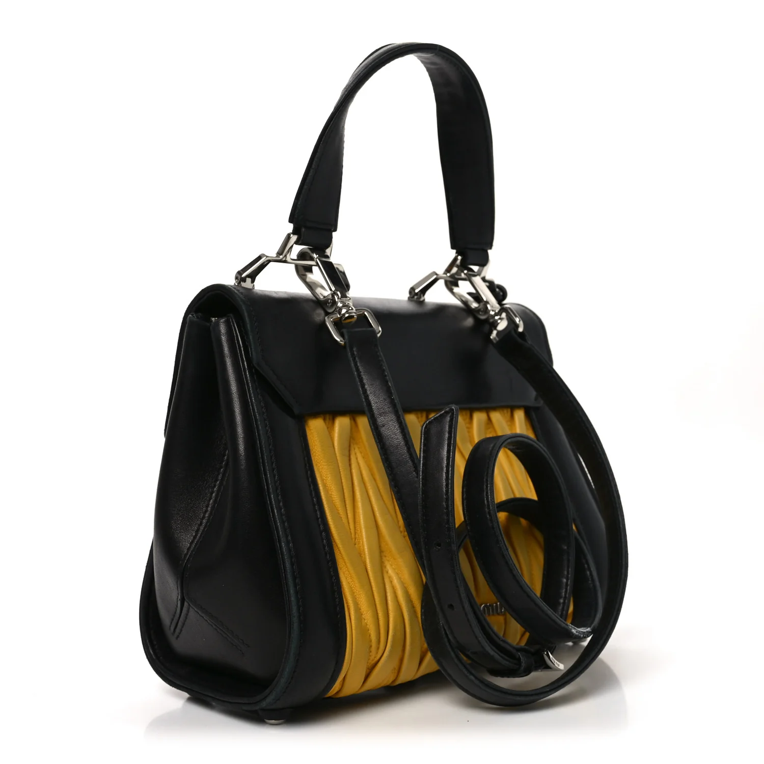 Nappa Matelasse Top Handle Bag Black Soleil - Image 3