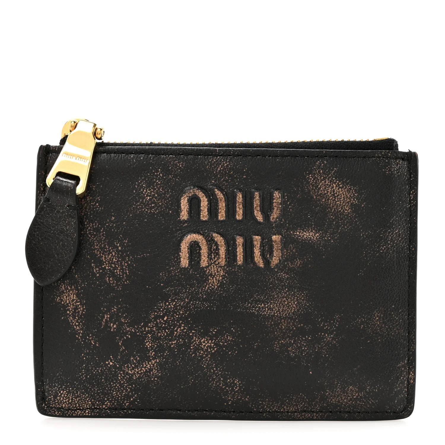Nappa Old Zip Card Case Cafe