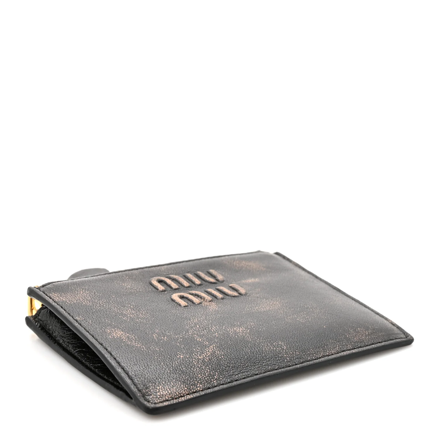 Nappa Old Zip Card Case Cafe - Image 4