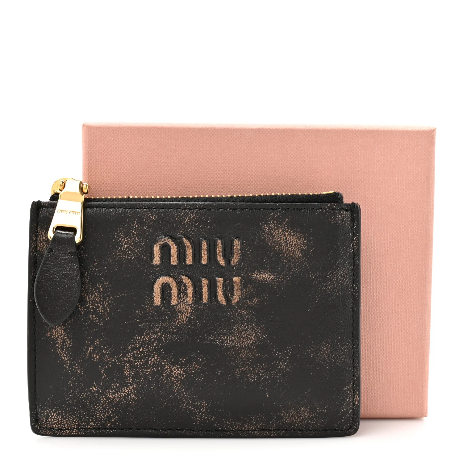 Nappa Old Zip Card Case Cafe - Image 8