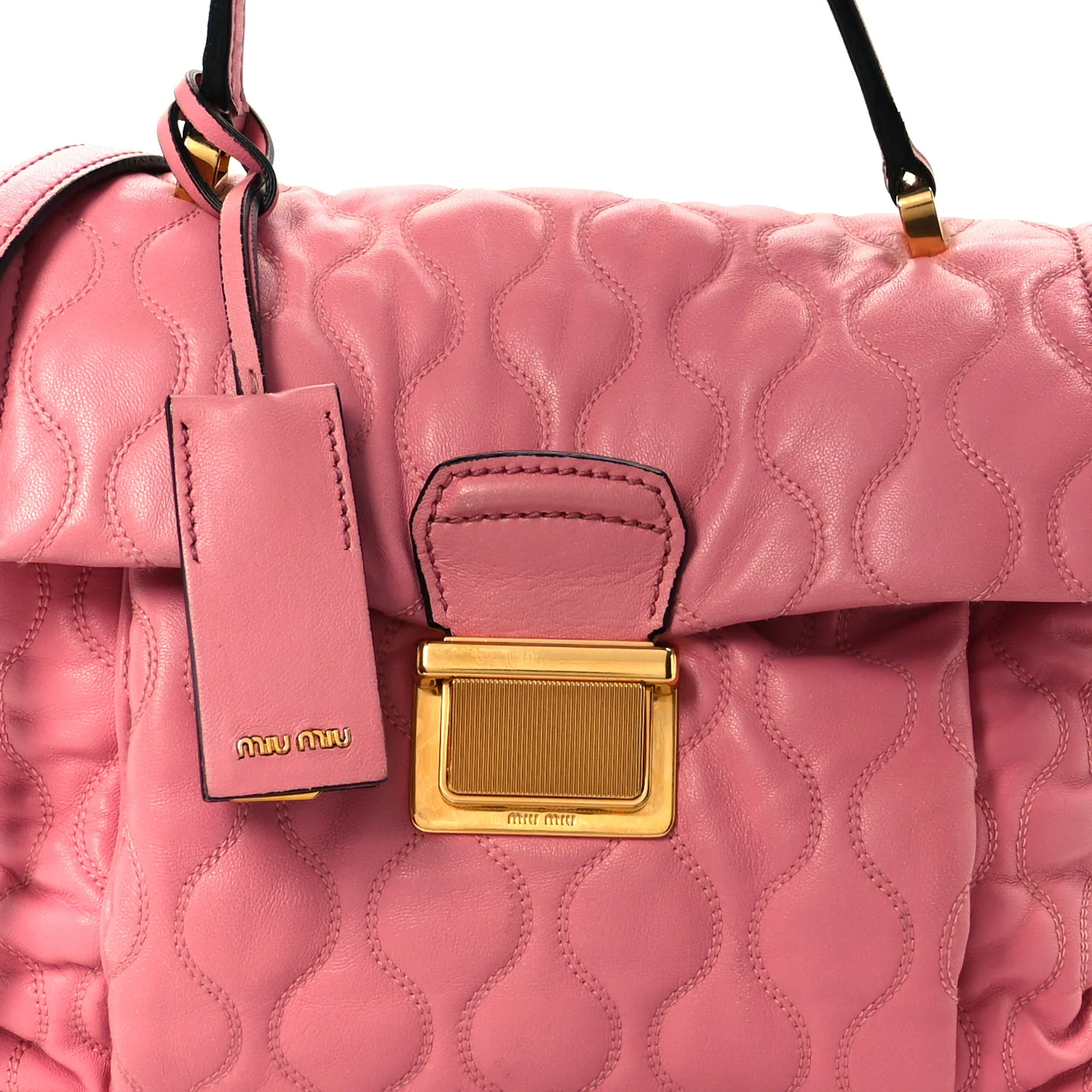 Nappa Padded Top Handle Bag Geranio - Image 12