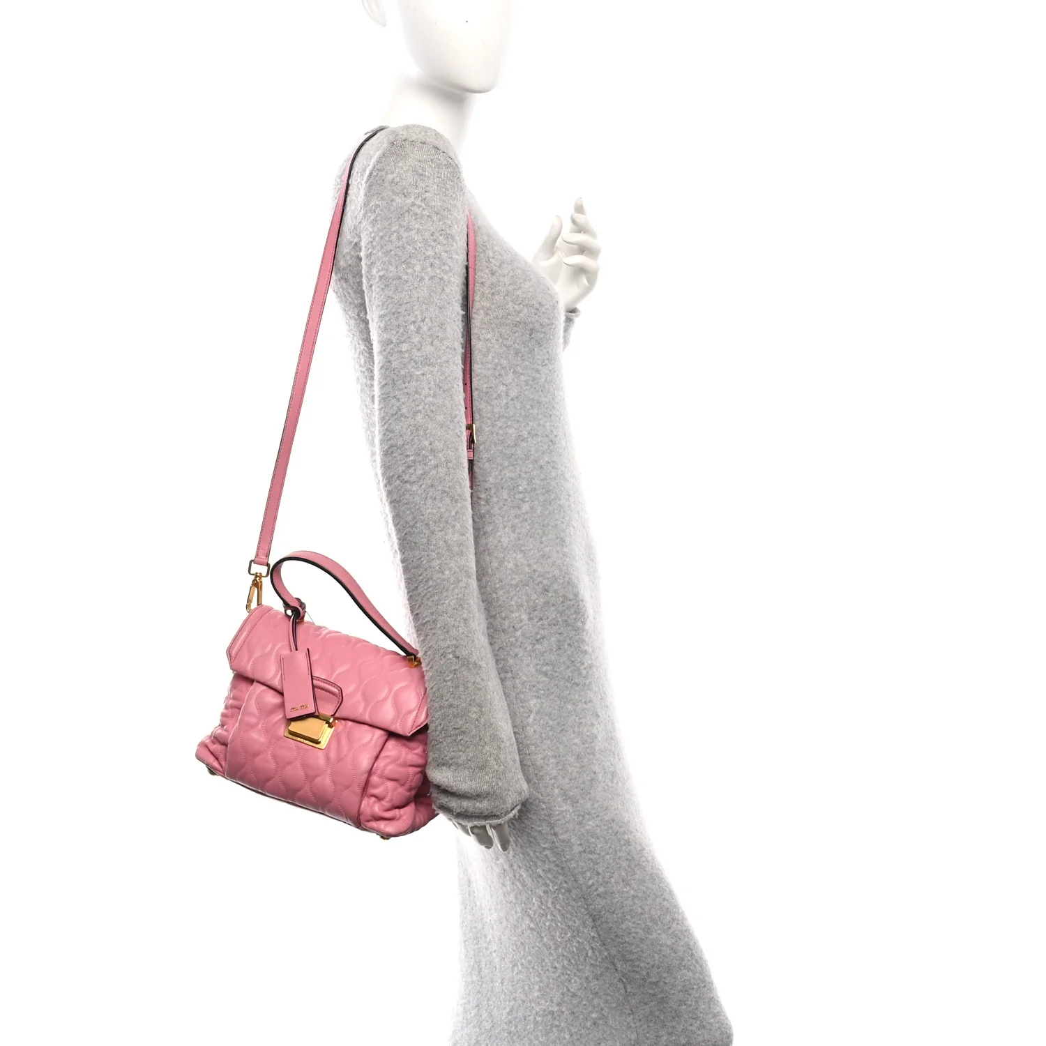 Nappa Padded Top Handle Bag Geranio - Image 2