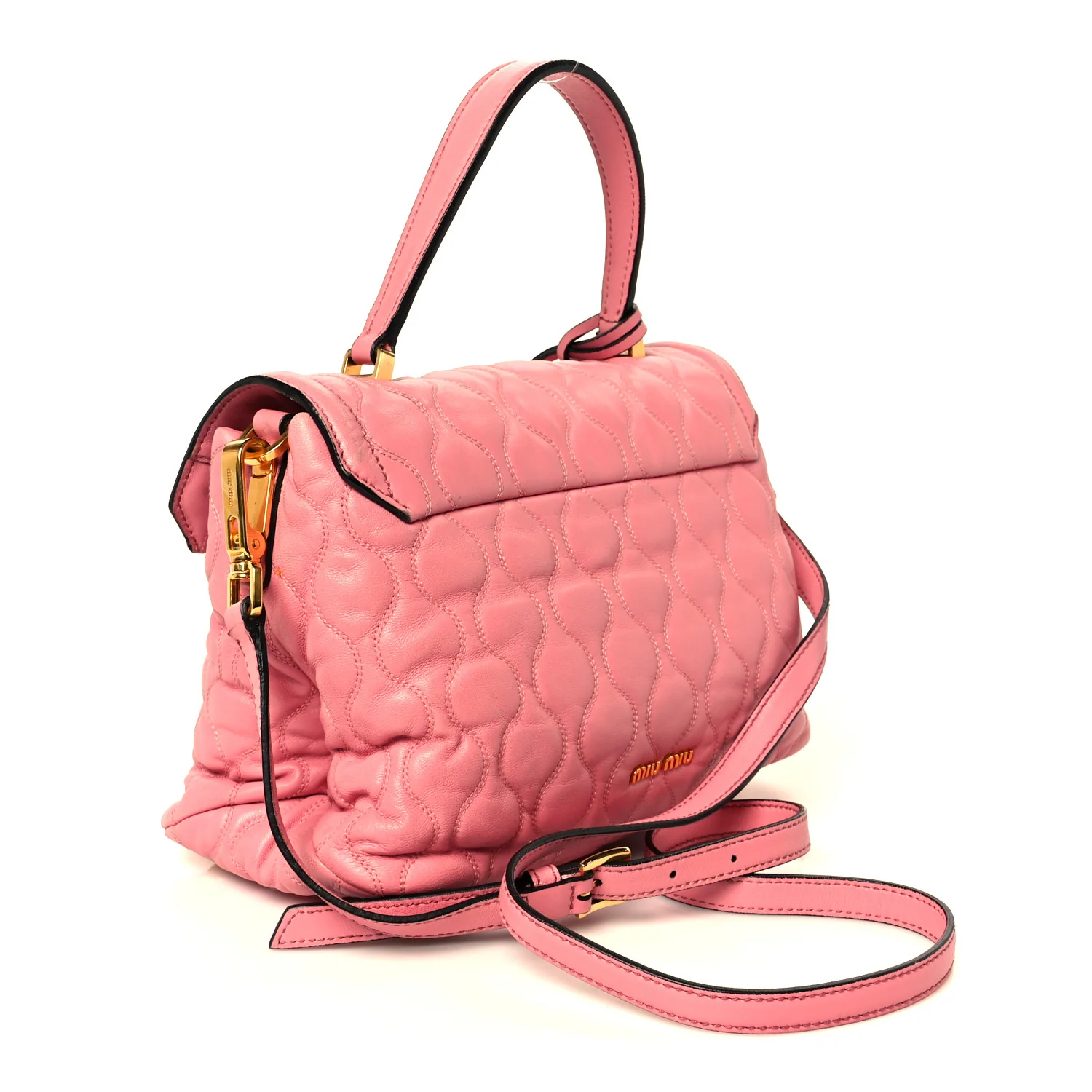 Nappa Padded Top Handle Bag Geranio - Image 3