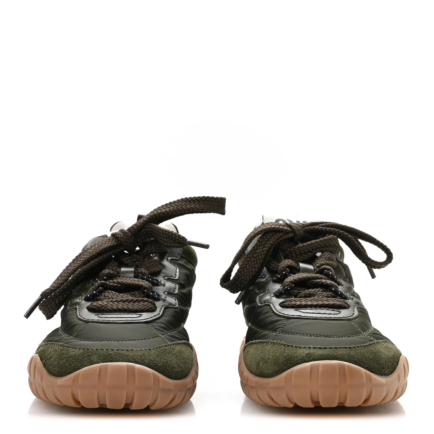 Nylon Suede Womens Tyre Sneakers 36.5 Loden Green - Image 3