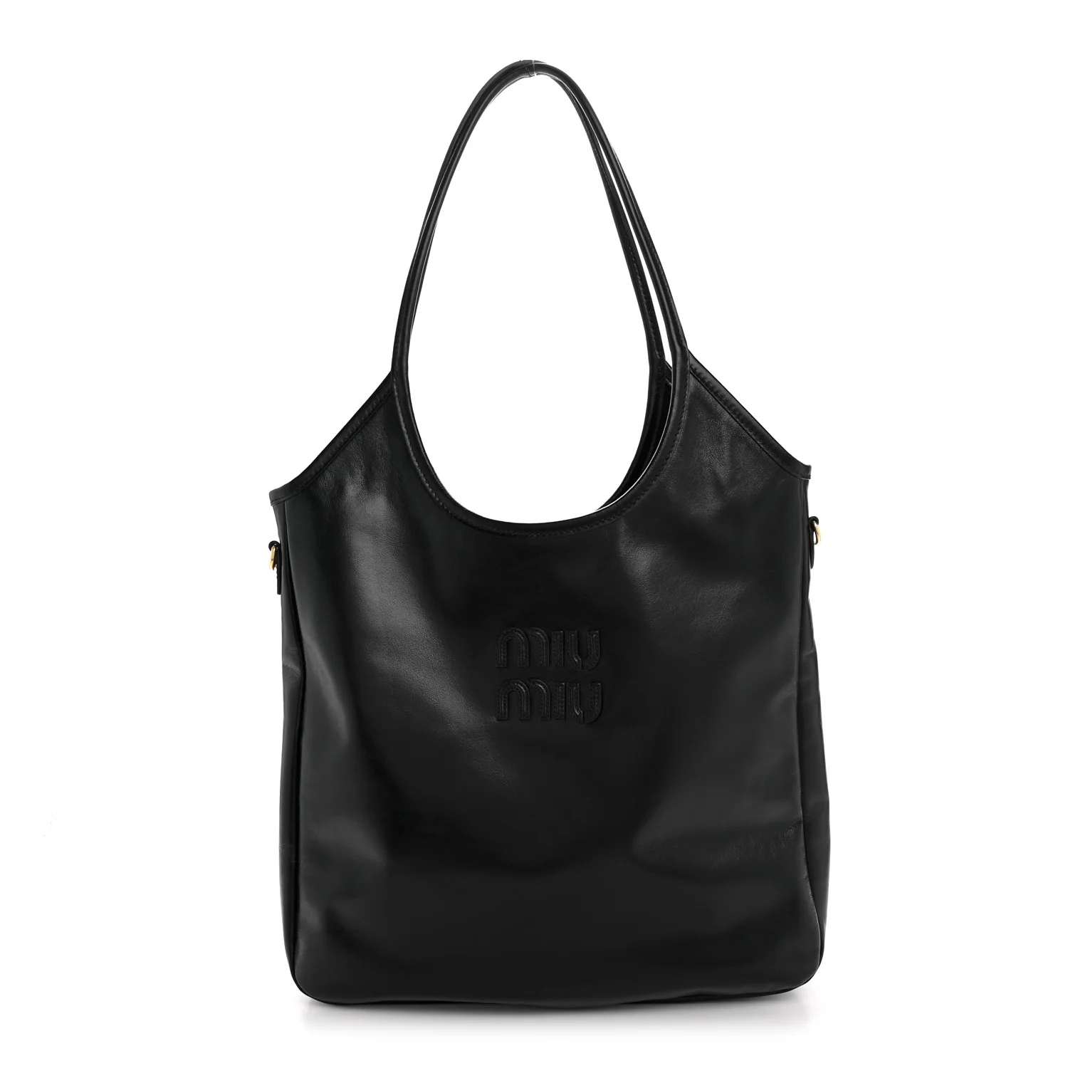 Shiny Softy Calfskin Ivy Bag Black