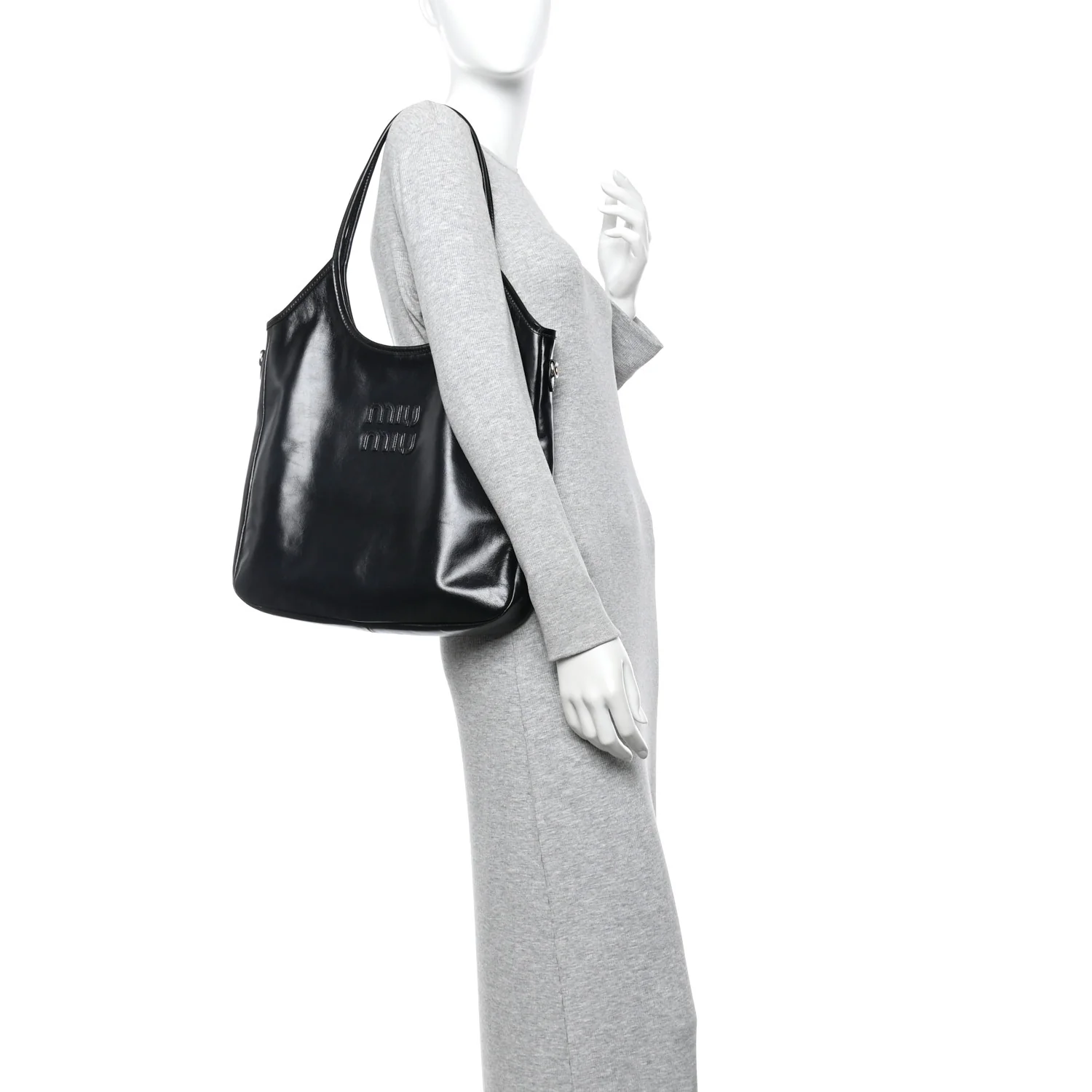 Shiny Softy Calfskin Ivy Bag Black - Image 2