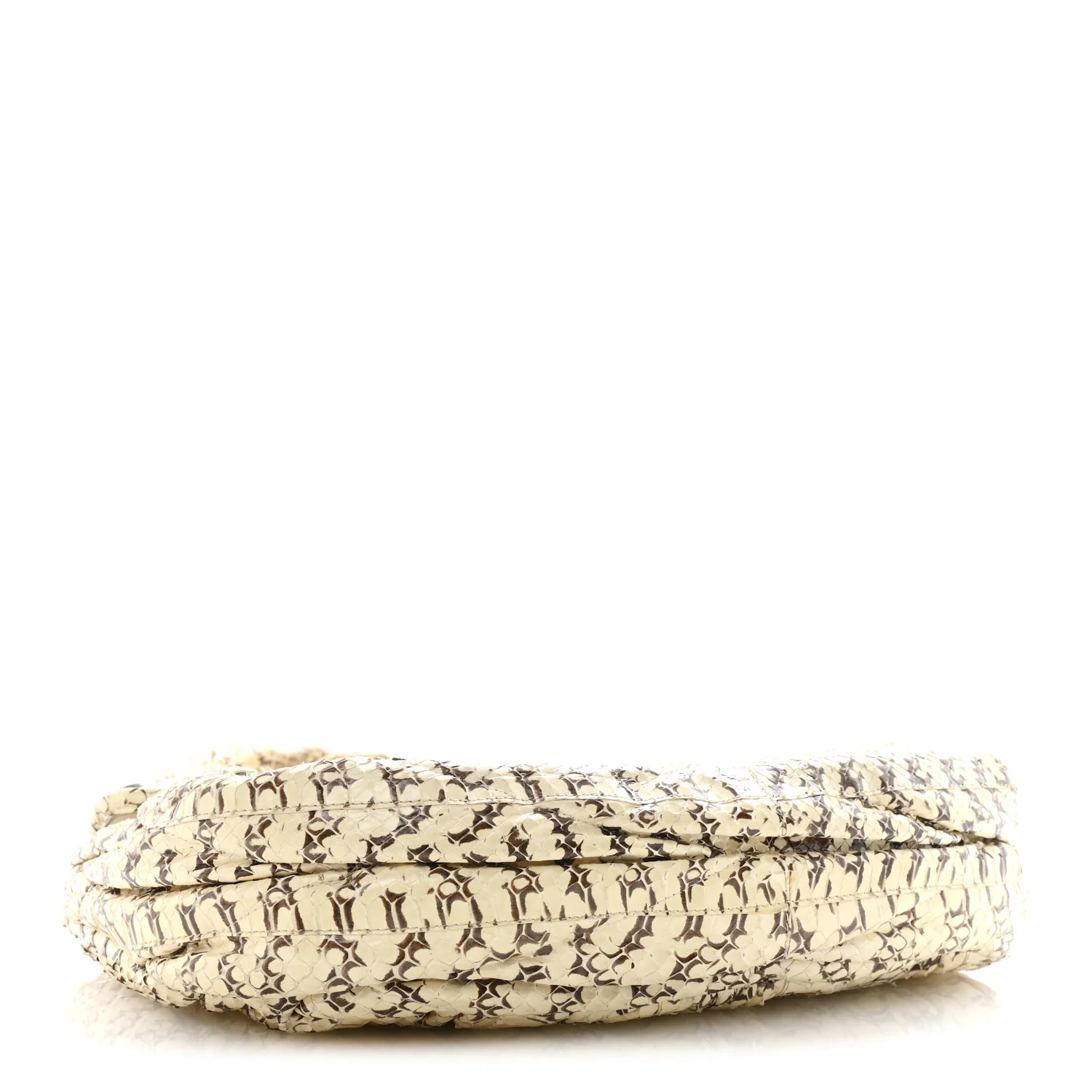 Snakeskin Small Matelasse Coffer Hobo Beige - Image 4