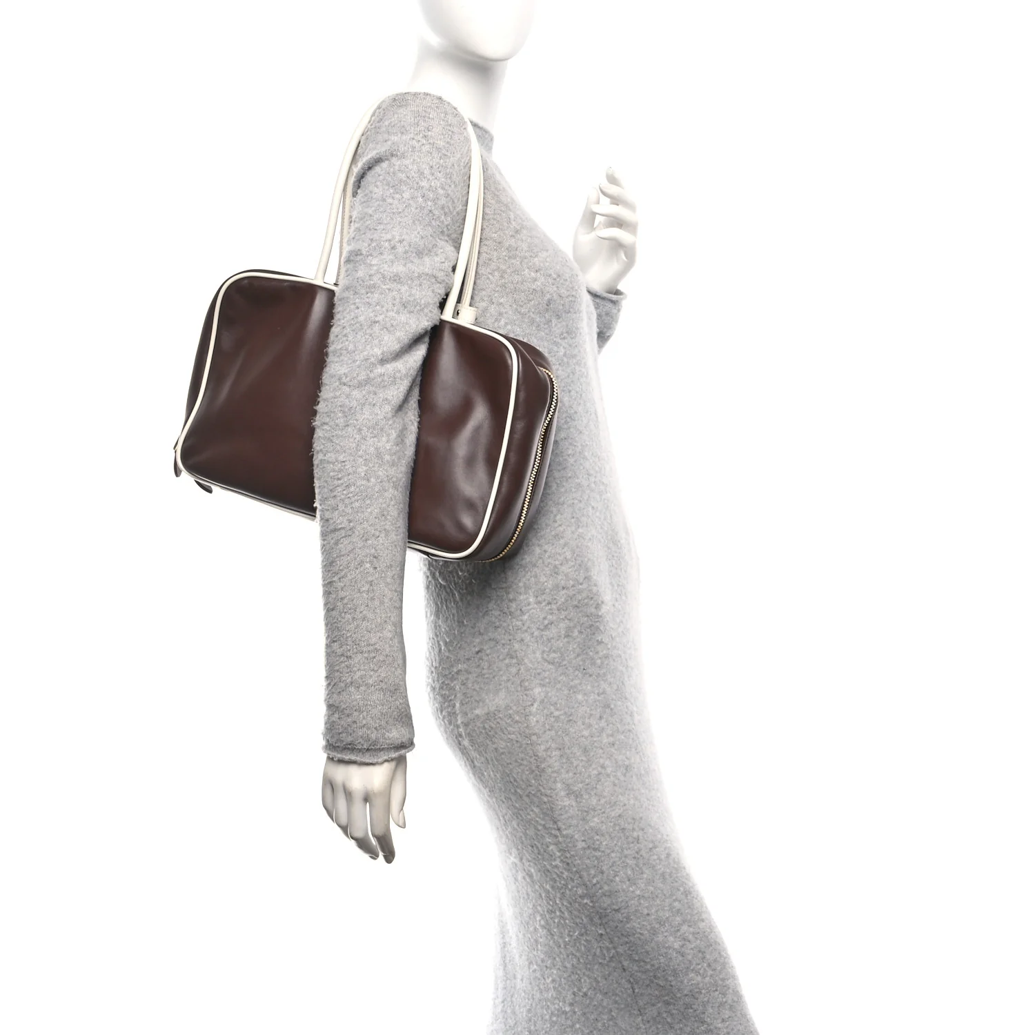 Soft Calf Softy Large Contrast Beau Top Handle Bag Radica White - Image 2