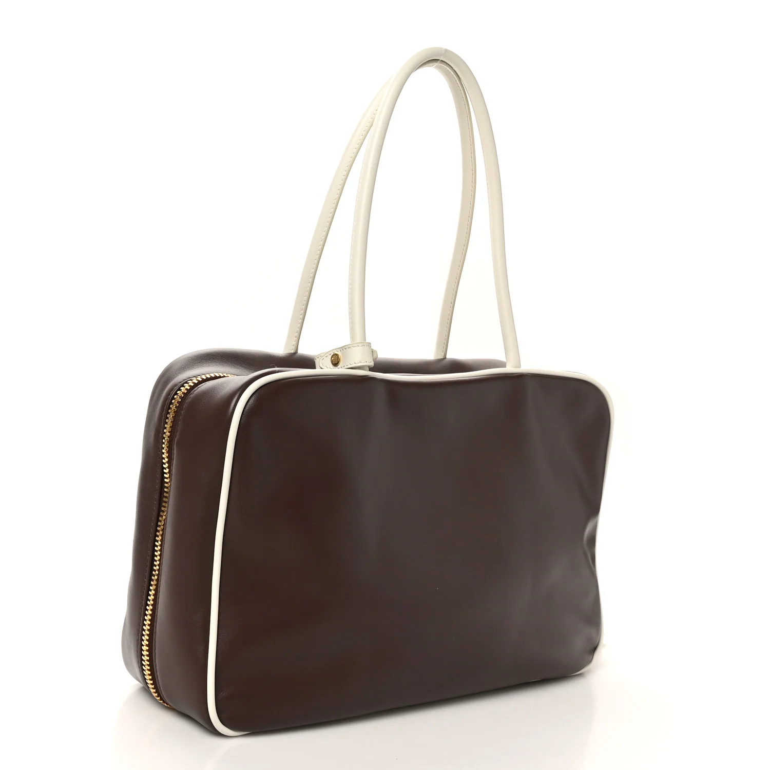 Soft Calf Softy Large Contrast Beau Top Handle Bag Radica White - Image 3