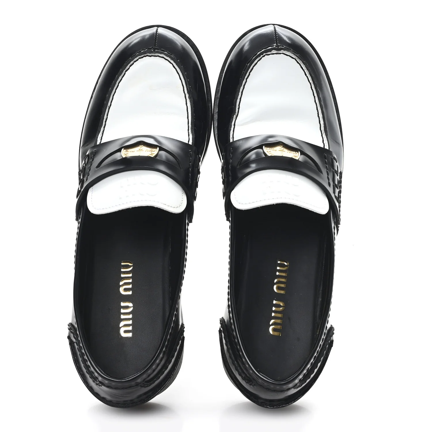 Spazzolato Penny Loafer 39 Black White - Image 2