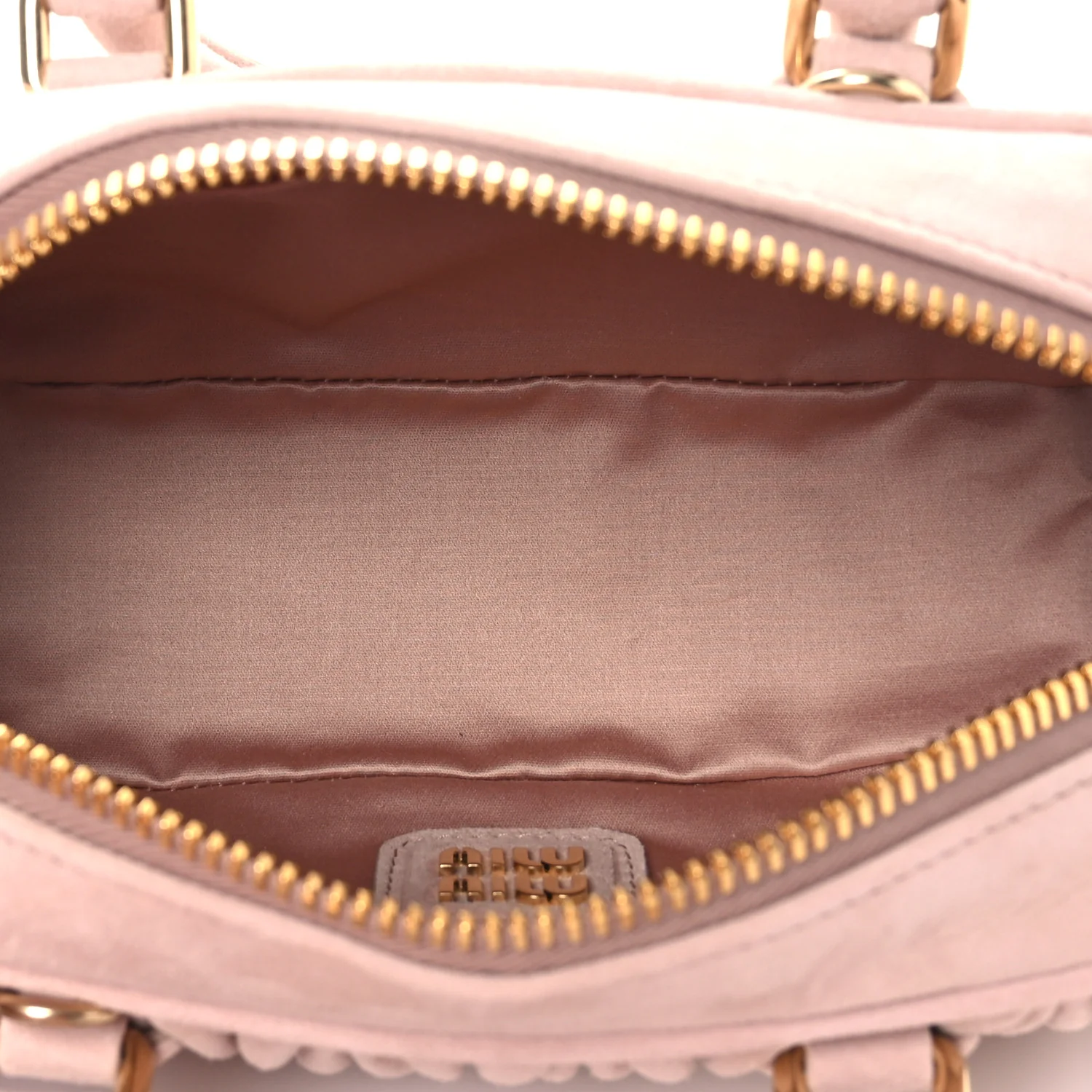 Suede Matelasse Regular Arcadie Top Handle Bag Pesco - Image 5