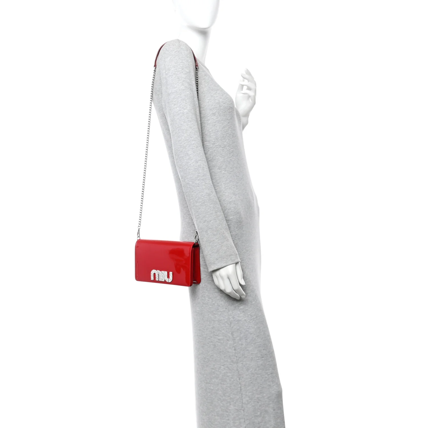 Vernice Crystal Wallet On Chain Rosso - Image 2