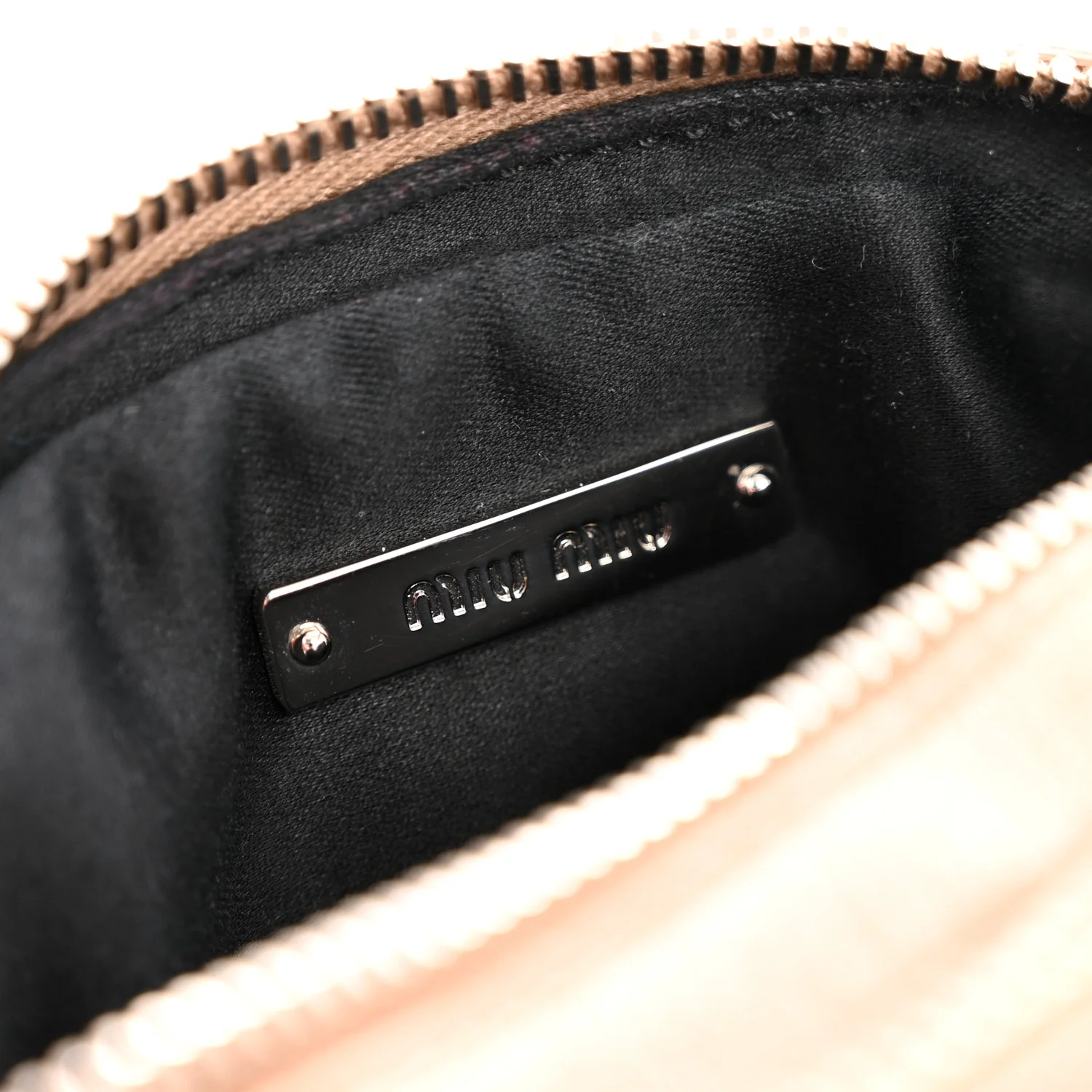 Vitello Lux Matelasse Double Zip Chain Crossbody Bag Cammeo - Image 6