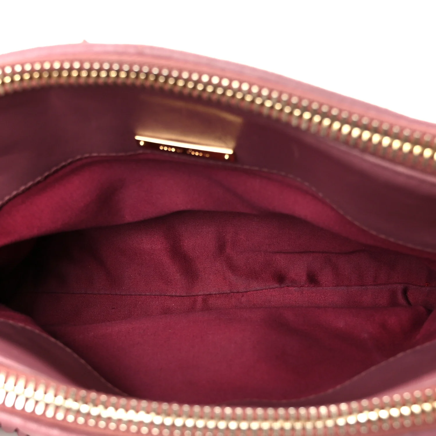 Vitello Lux Matelasse Double Zip Shoulder Bag Rosa - Image 5