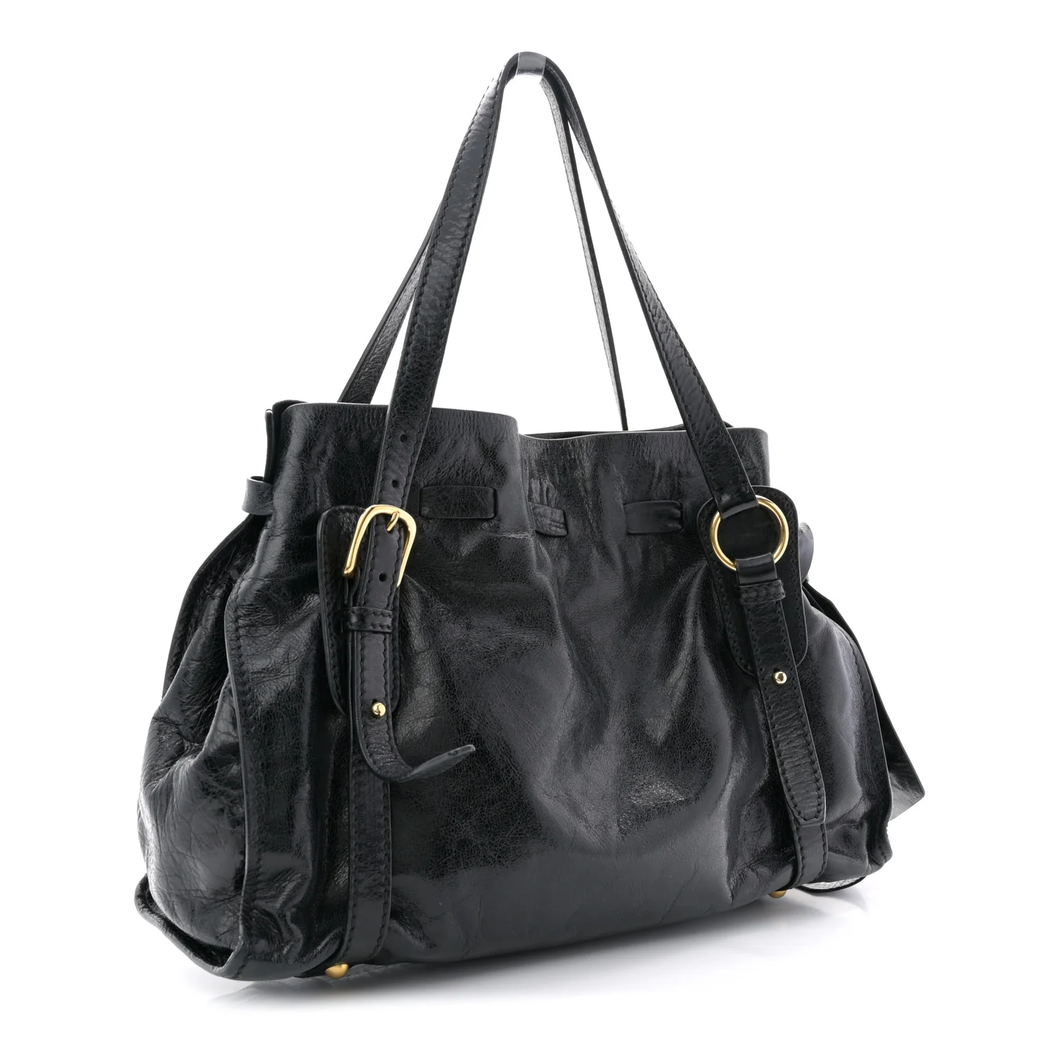 Vitello Lux Peggy Bow Tote Black - Image 5