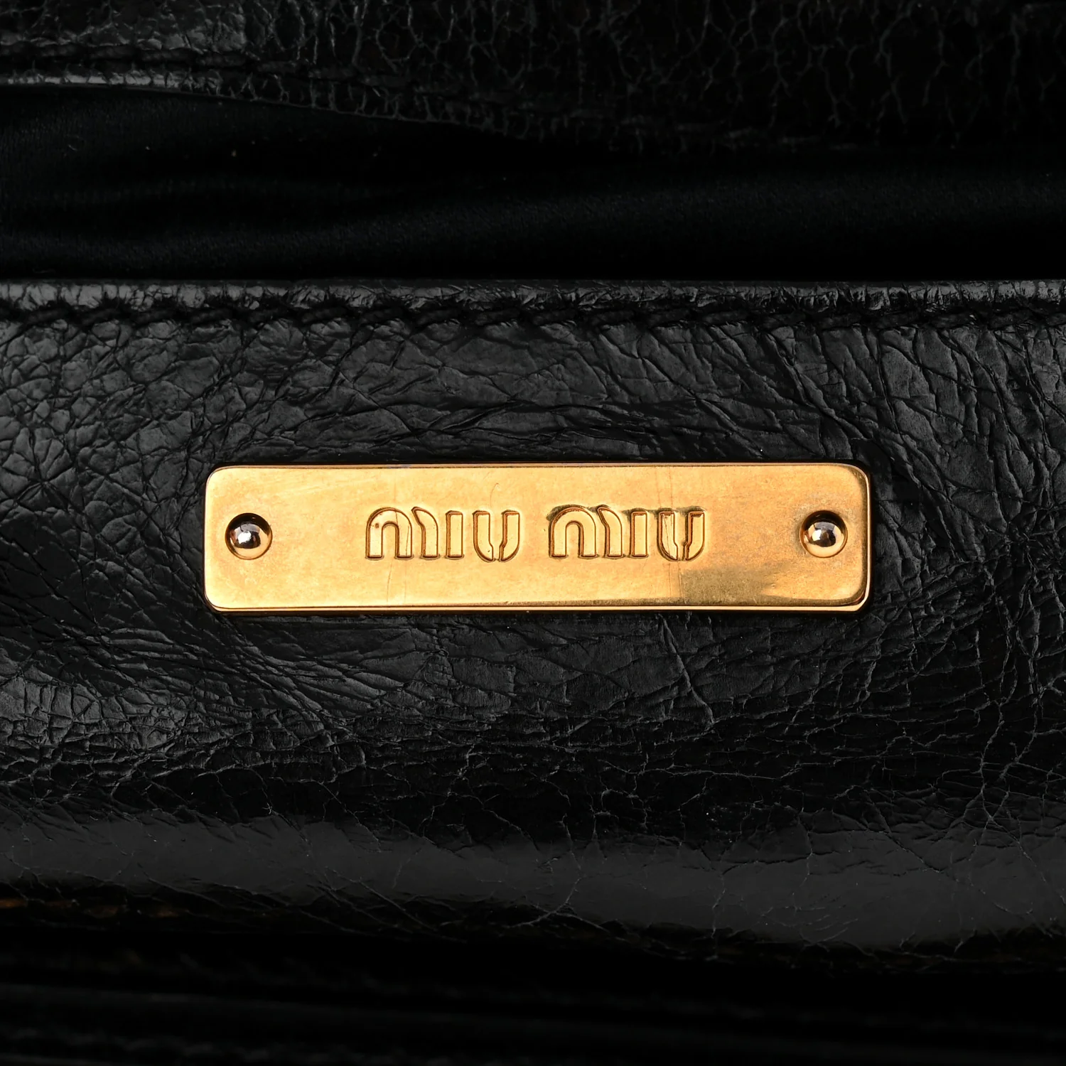 Vitello Shine Top Handle Satchel Black - Image 10