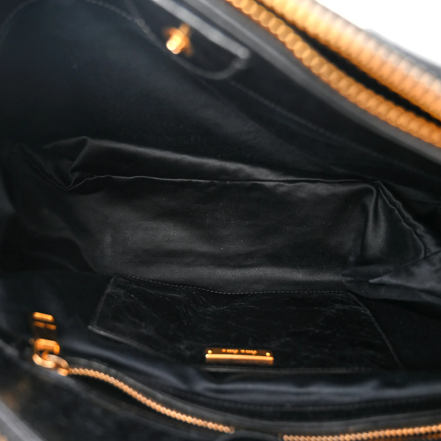Vitello Shine Top Handle Satchel Black - Image 8