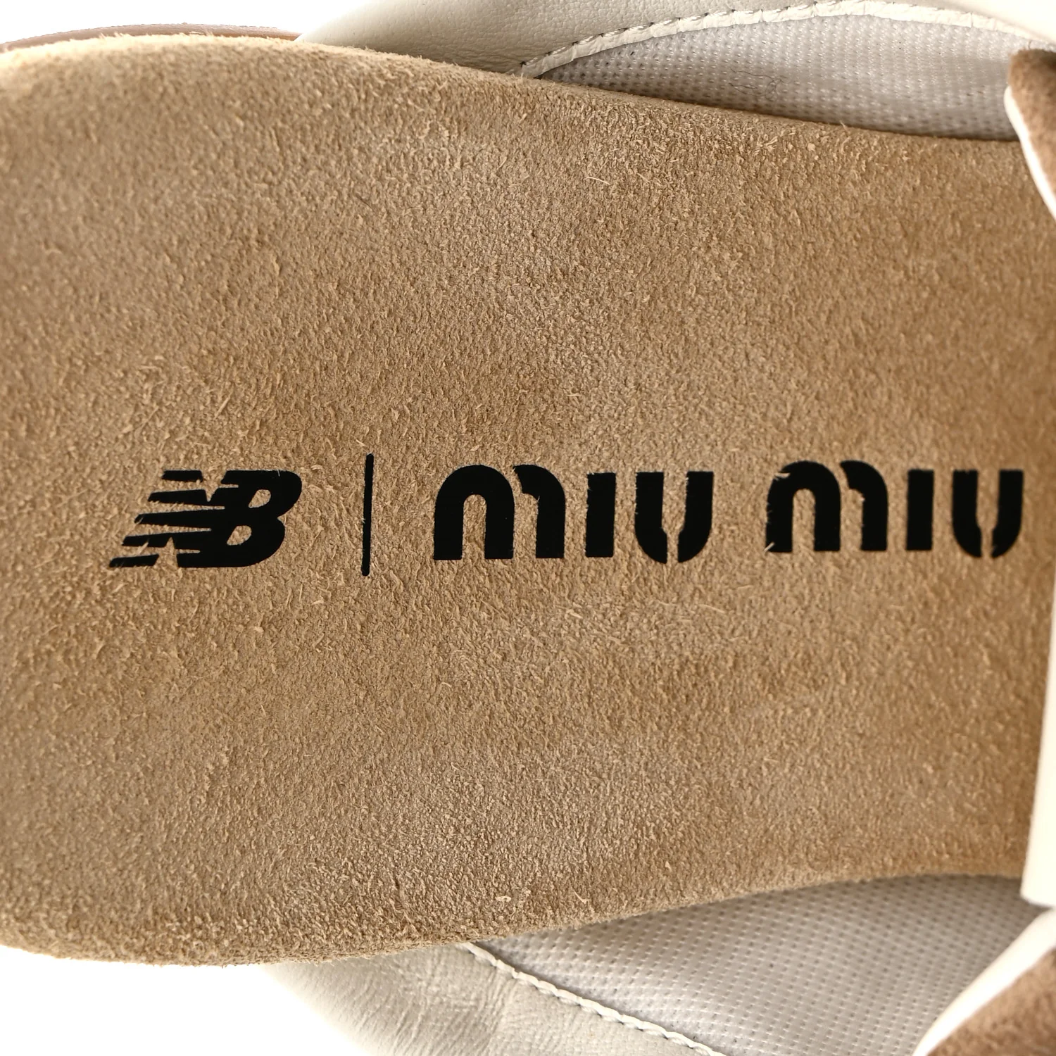 X NEW BALANCE Faded Suede Calfskin 530 SL Slip-On Mules 36 Ecru - Image 8