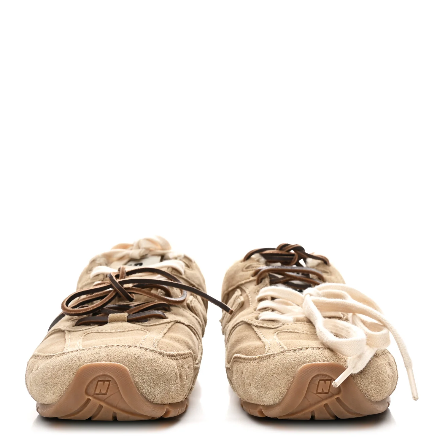 X NEW BALANCE Suede Shearling 530 SL Sneakers 37 Ecru - Image 3