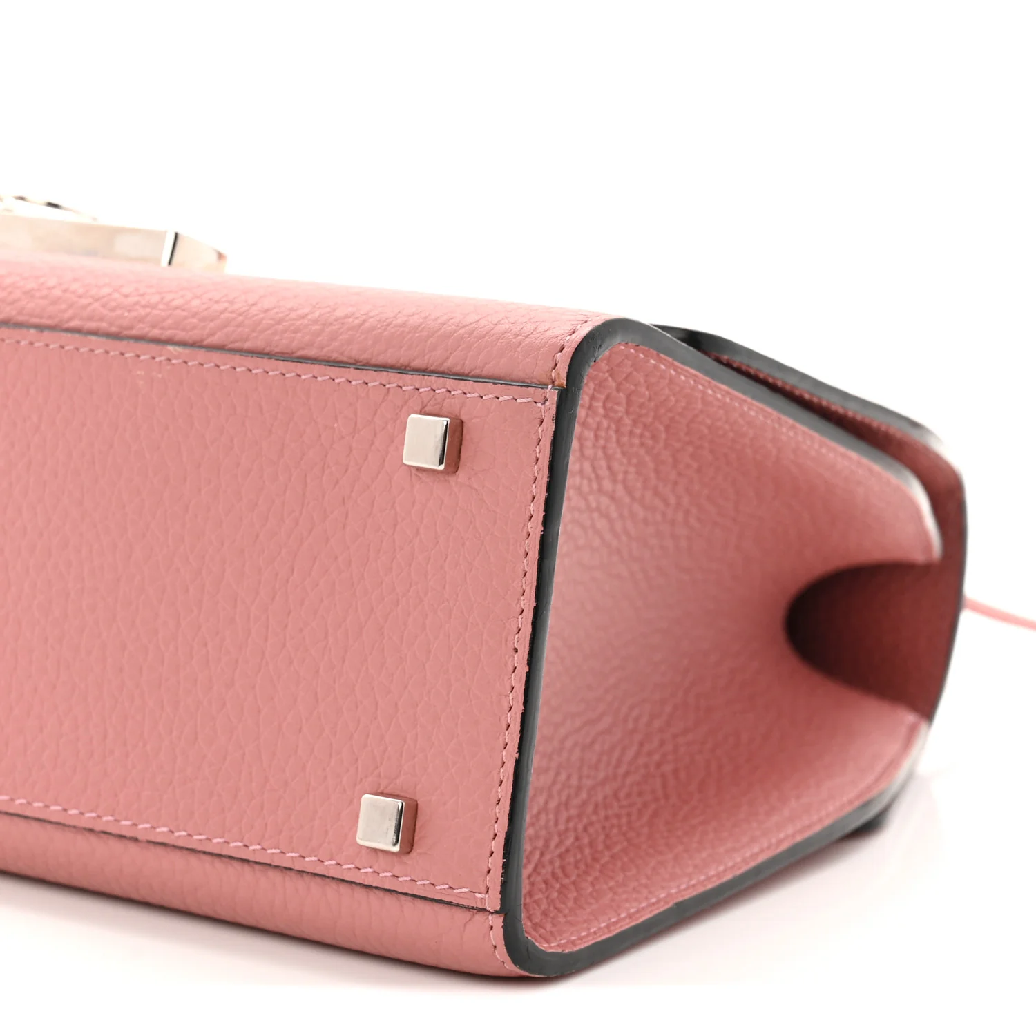 Carat Calfskin Rejane PM Rose Ocean - Image 9