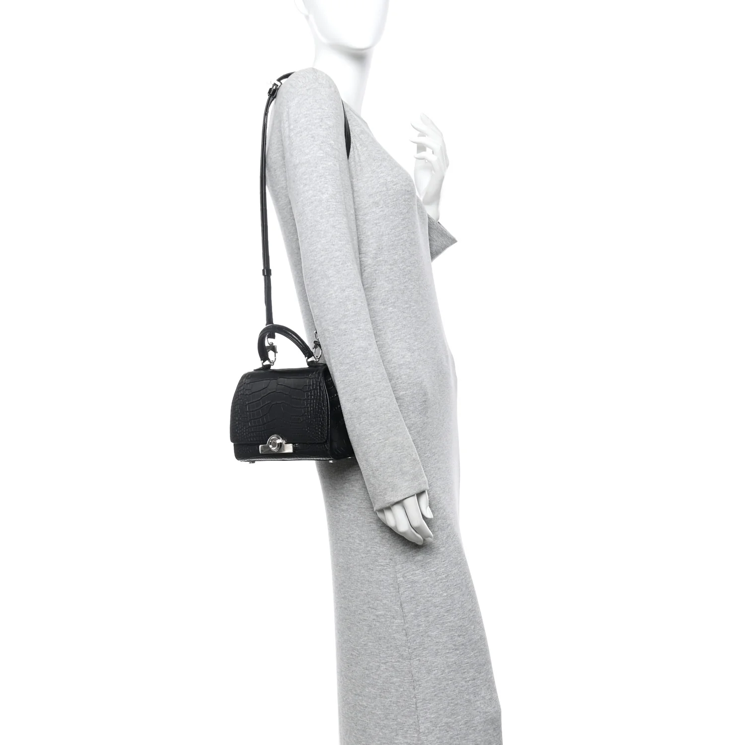 Matte Crocodile Rejane BB Black - Image 2