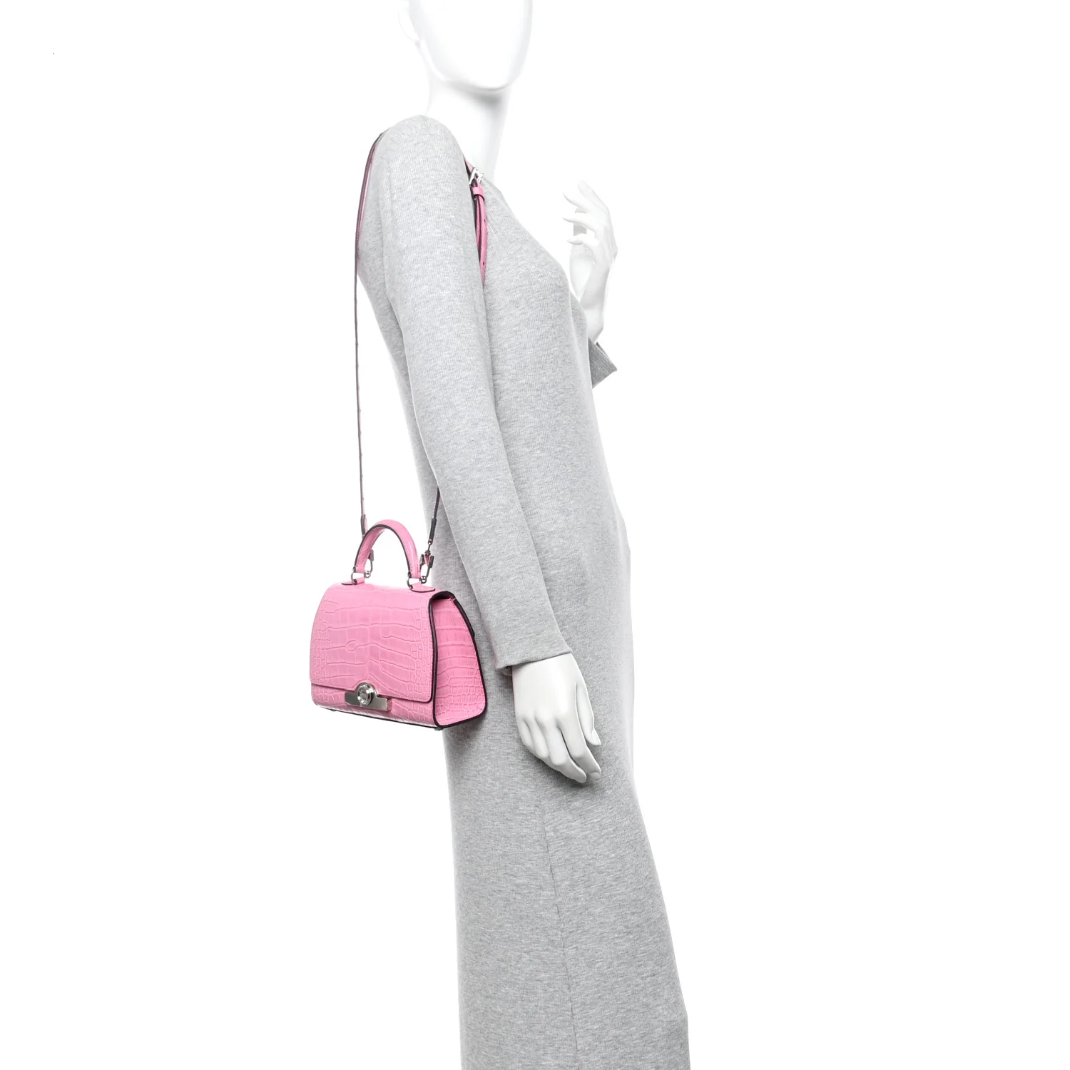 Matte Crocodile Rejane BB Pink - Image 2