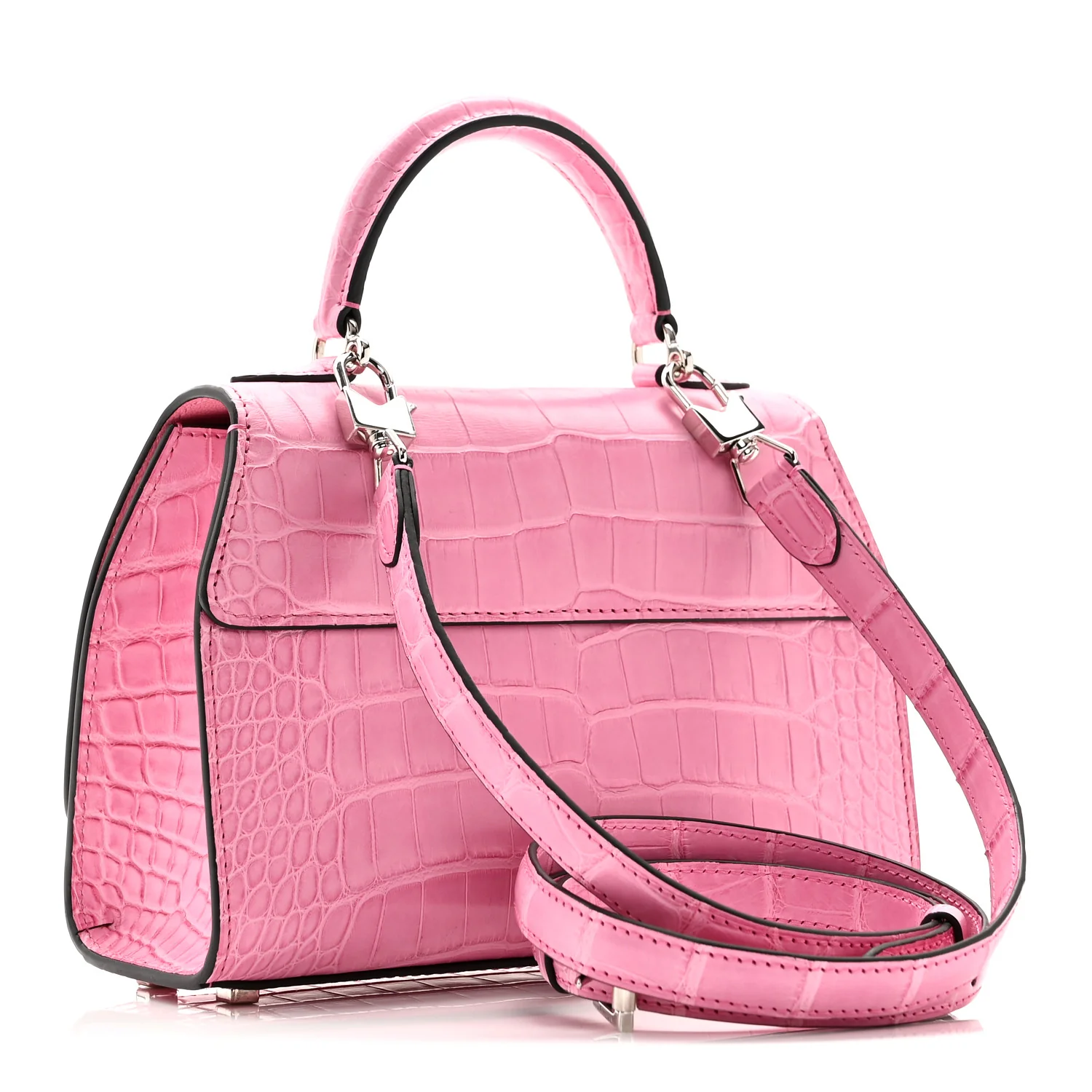 Matte Crocodile Rejane BB Pink - Image 3