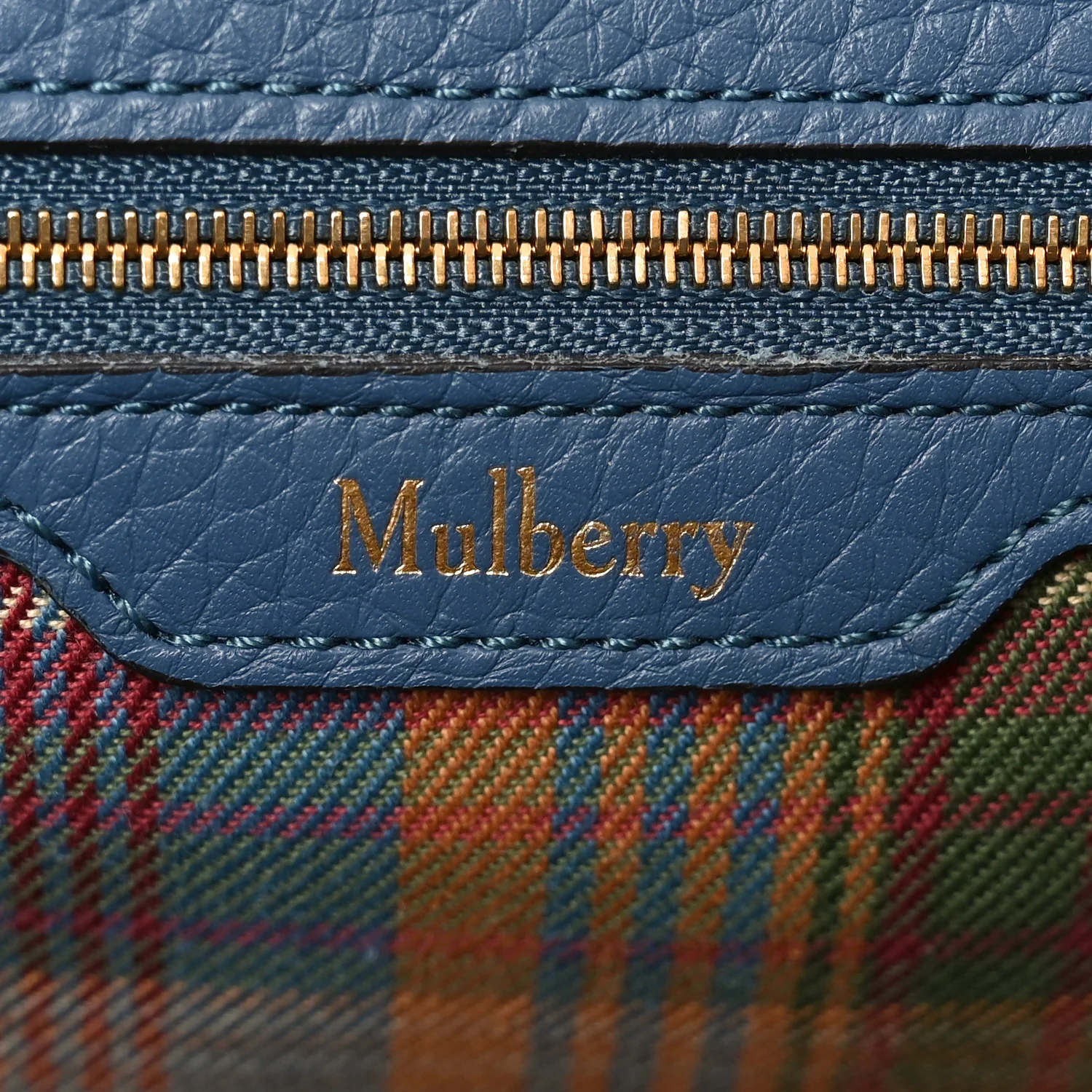 Classic Grain Calfskin Belted Bayswater Tote Blue - Image 6