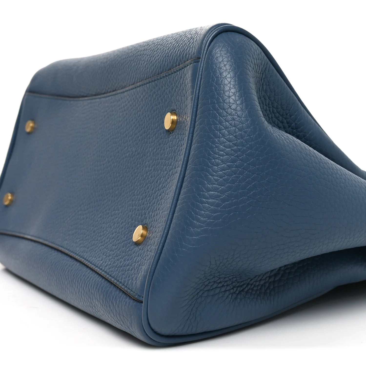 Classic Grain Calfskin Belted Bayswater Tote Blue - Image 9