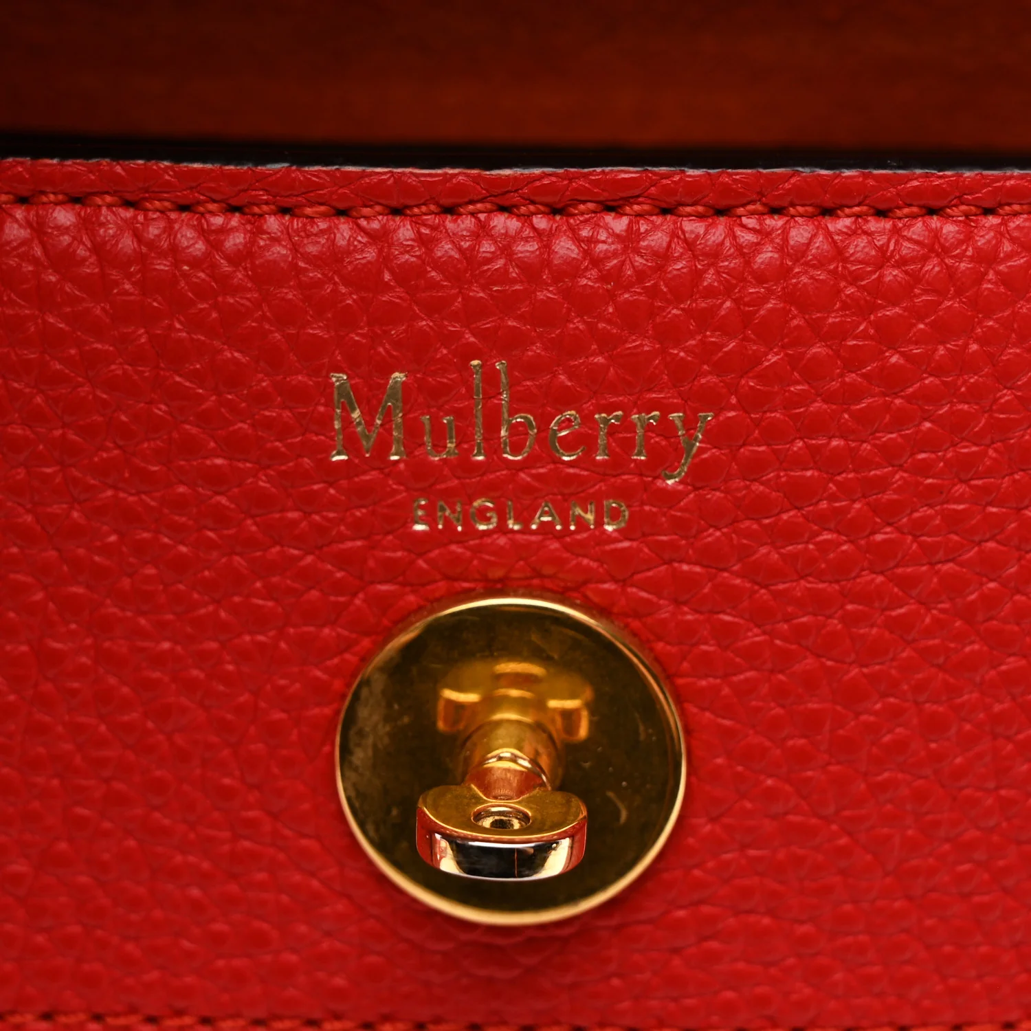 Classic Grain Small Bayswater Satchel Scarlet Red - Image 6