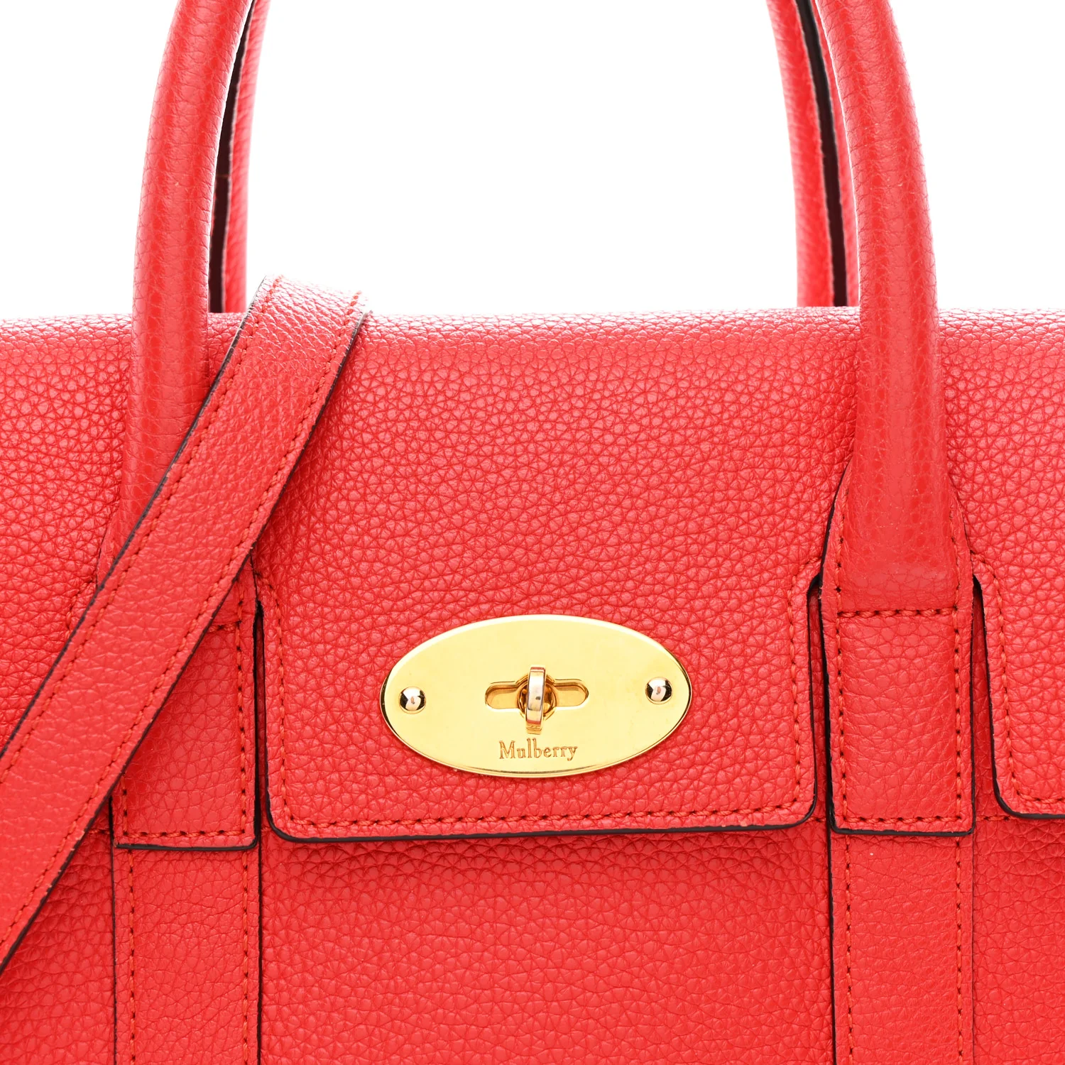 Classic Grain Small Bayswater Satchel Scarlet Red - Image 7