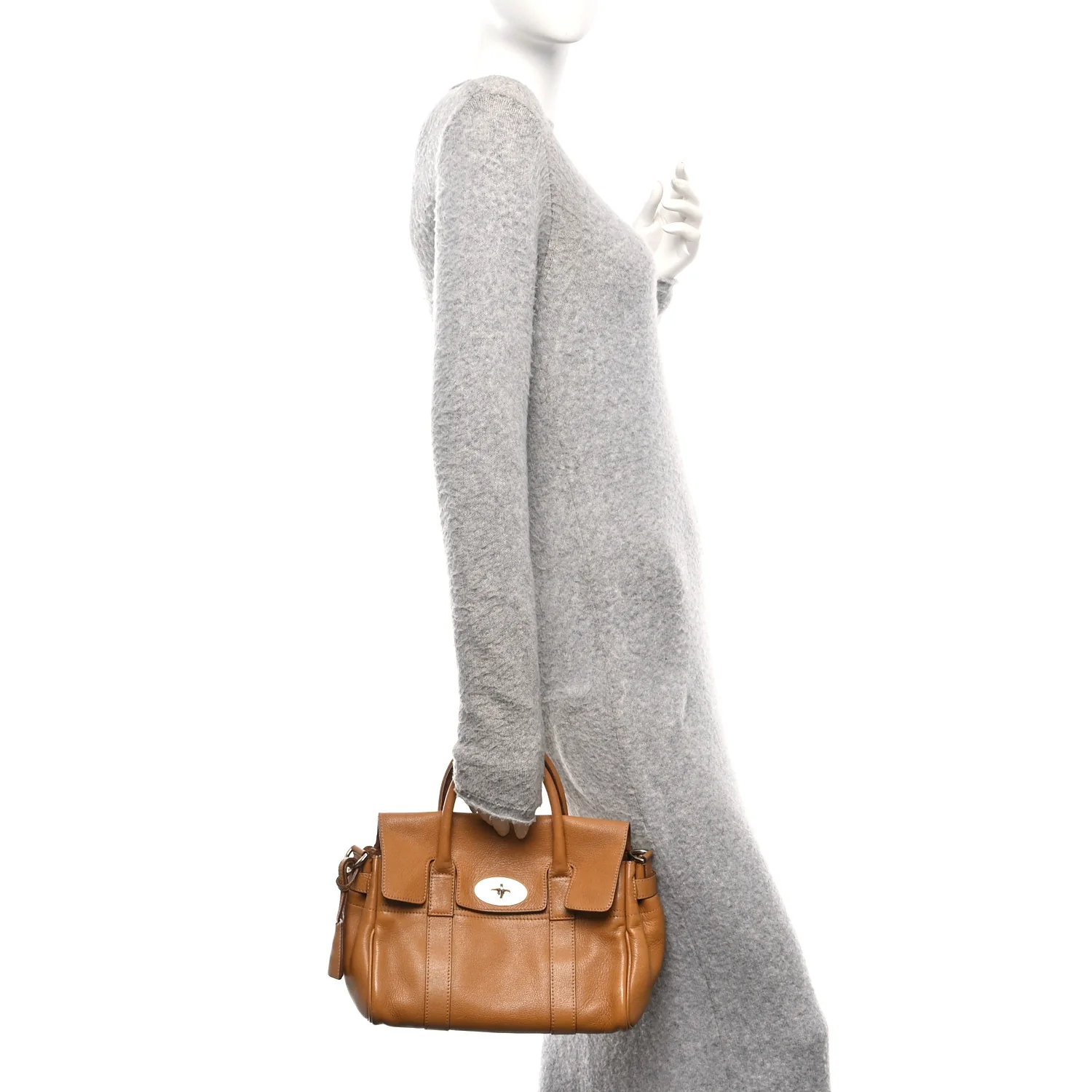 Glossy Buffalo Small Bayswater Satchel Fudge - Image 2
