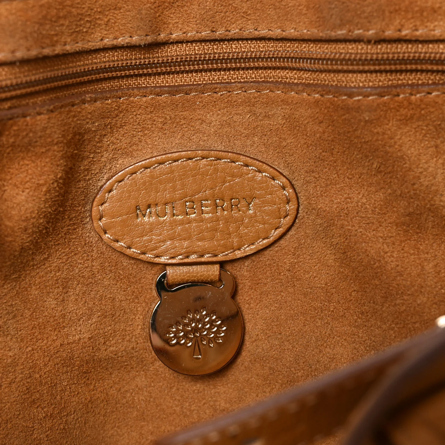 Glossy Buffalo Small Bayswater Satchel Fudge - Image 6