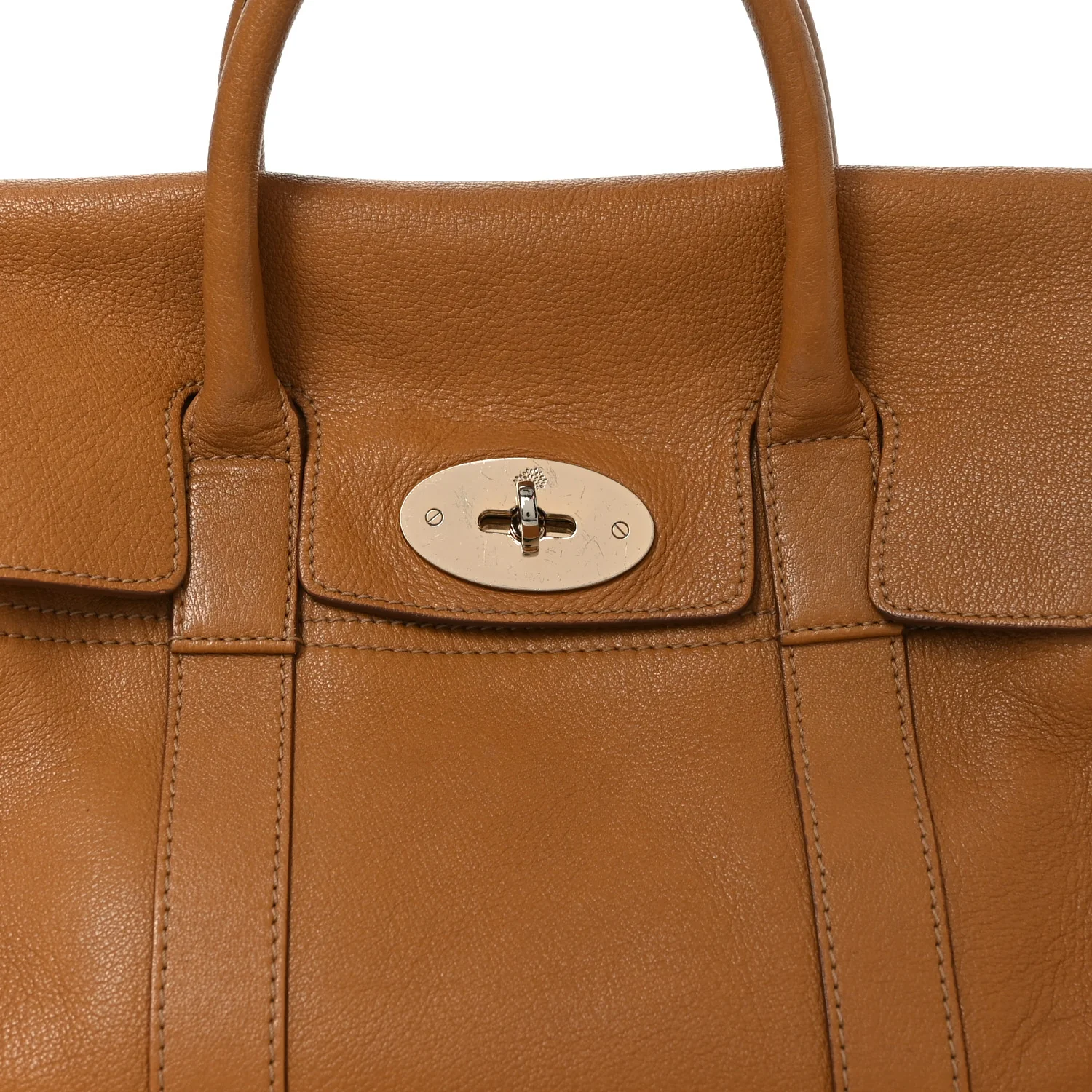 Glossy Buffalo Small Bayswater Satchel Fudge - Image 7