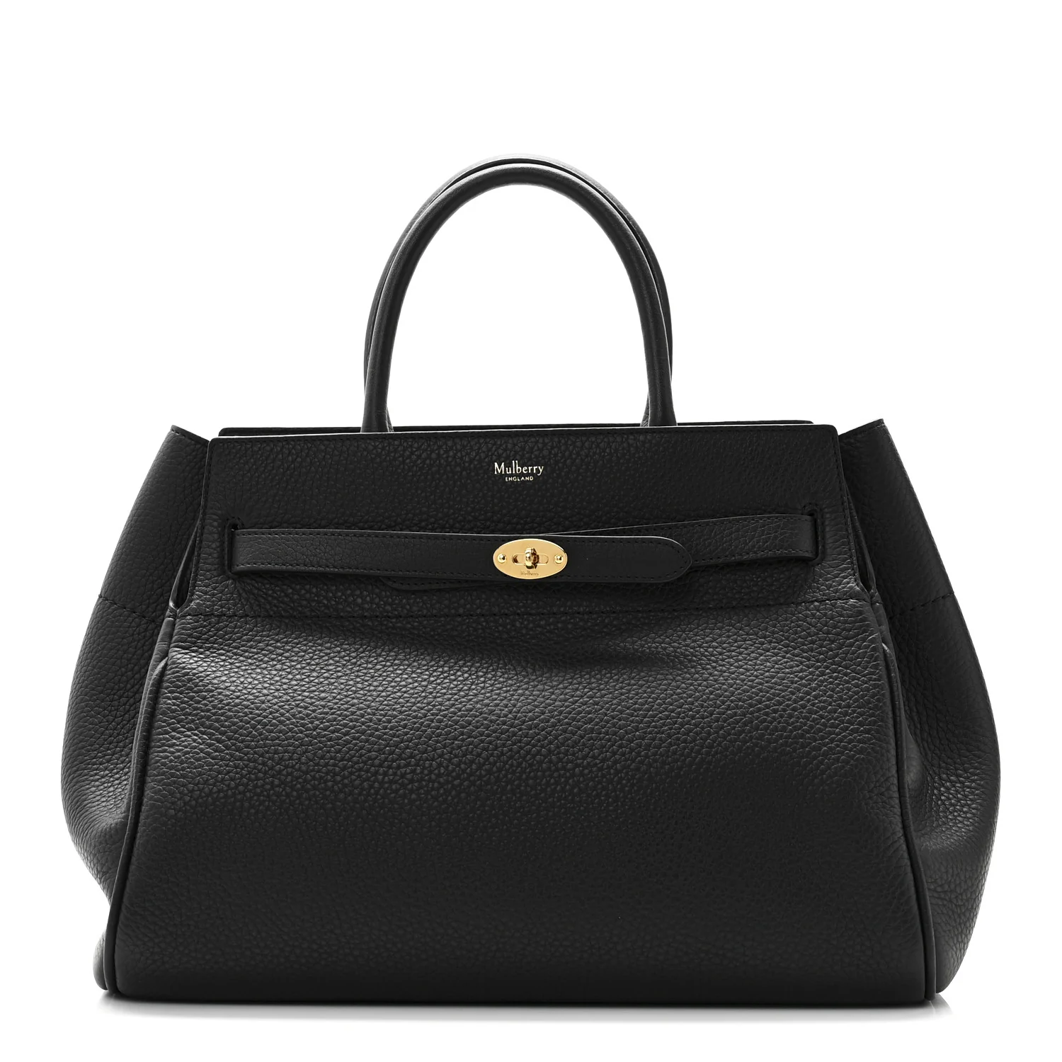 Heavy Grain Belted Bayswater Tote Black